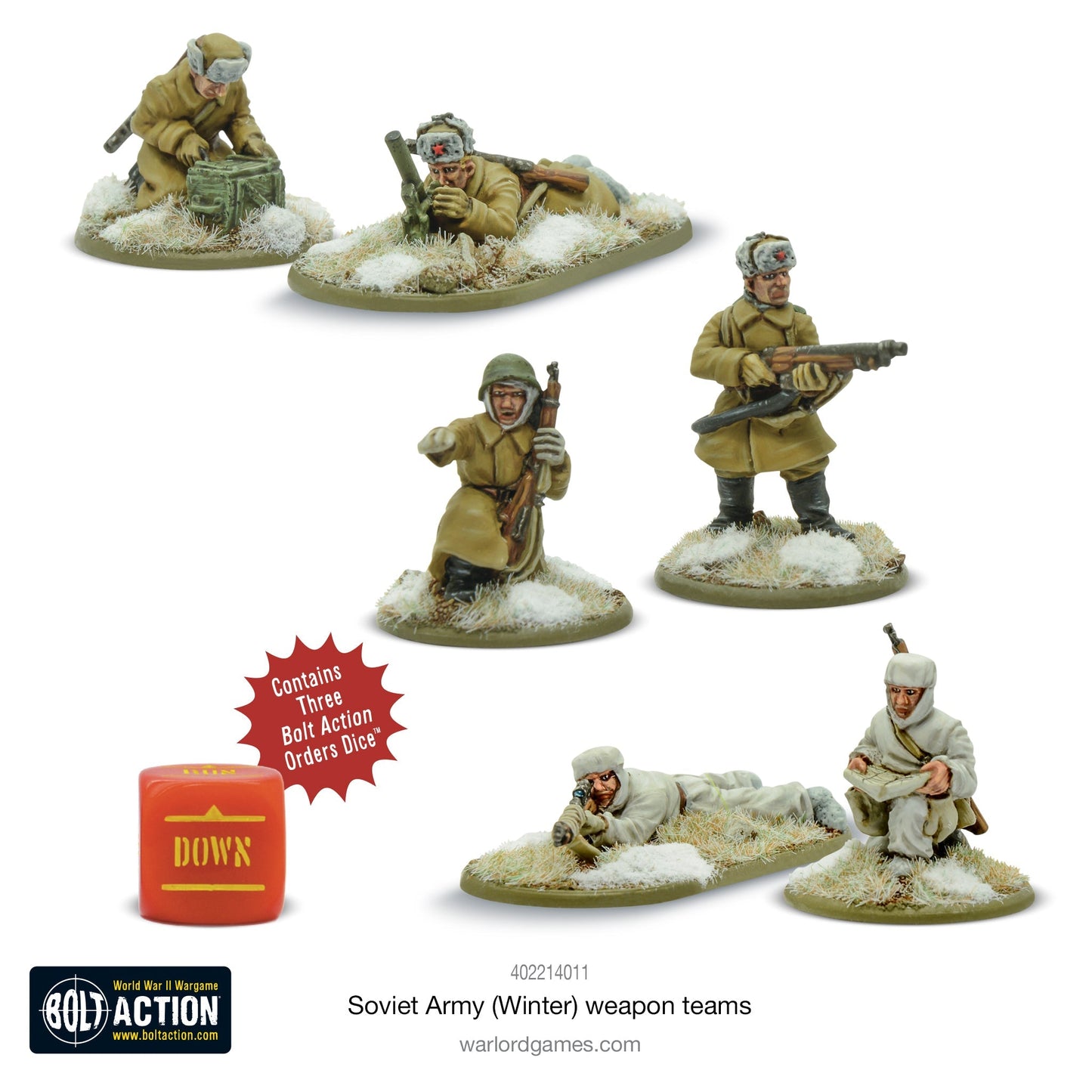 Bolt Action - Soviet Union: Soviet Army (Winter) Weapons Teams