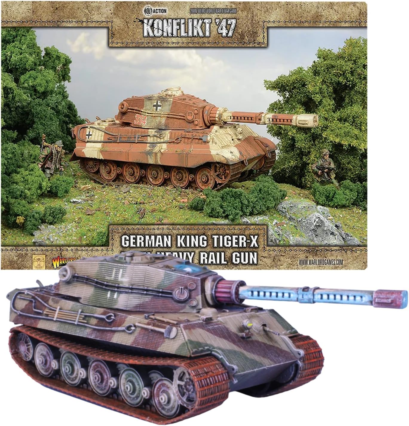 Konflikt' 47 - German: King Tiger-X with Heavy Rail Gun