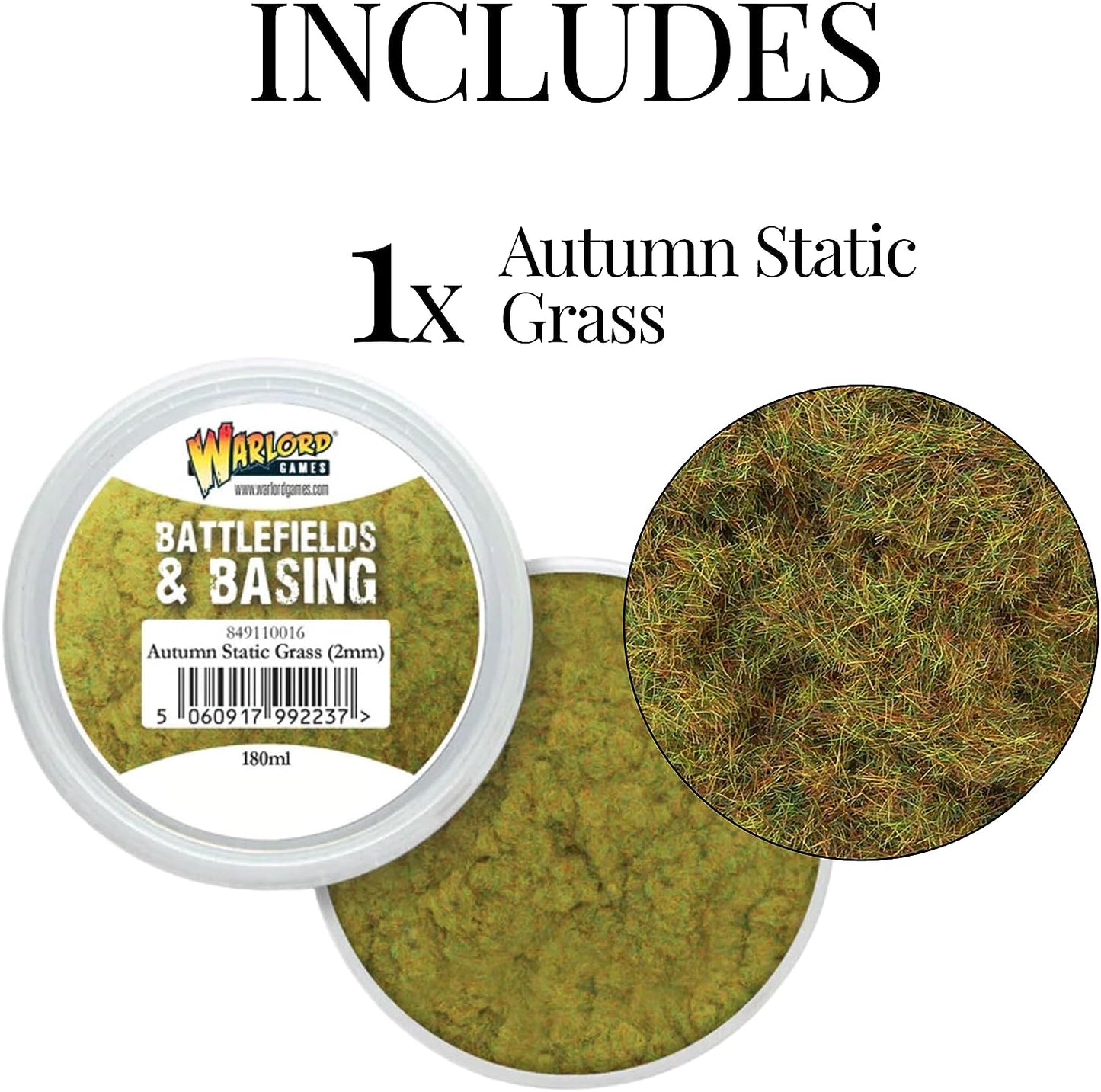 Warlord Games - Battlefields & Basing: Autumn 2mm Static Grass (180ml)