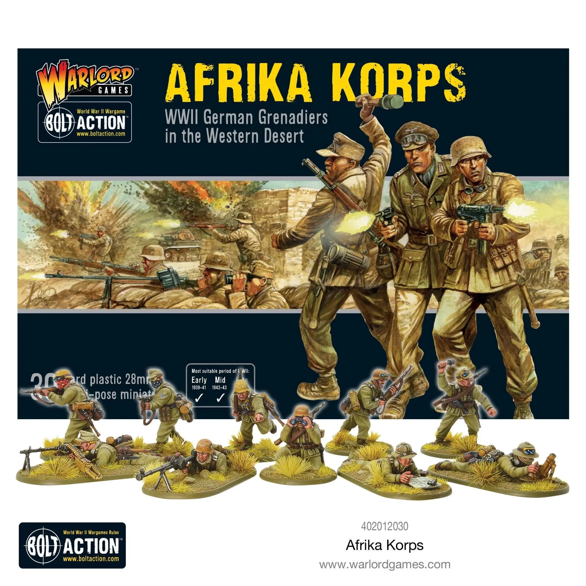 Bolt Action - Germany: Afrika Korps Infantry Set + Digital Guide: The Western Desert