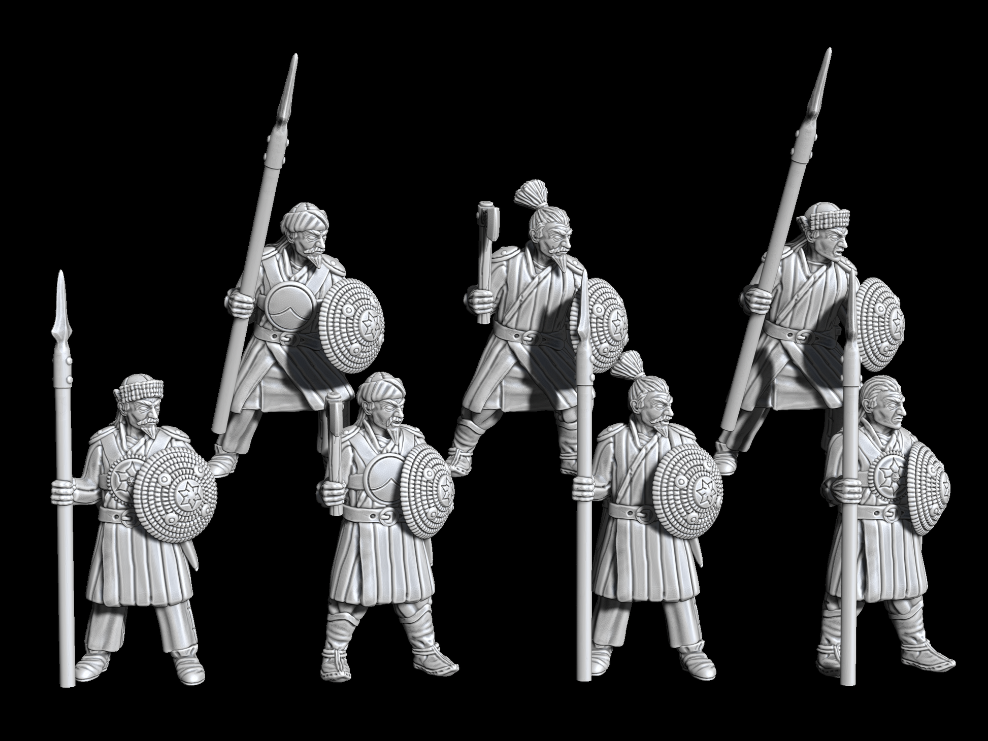 Turko-Mongol Light Infantry STLs - Wargames Delivered