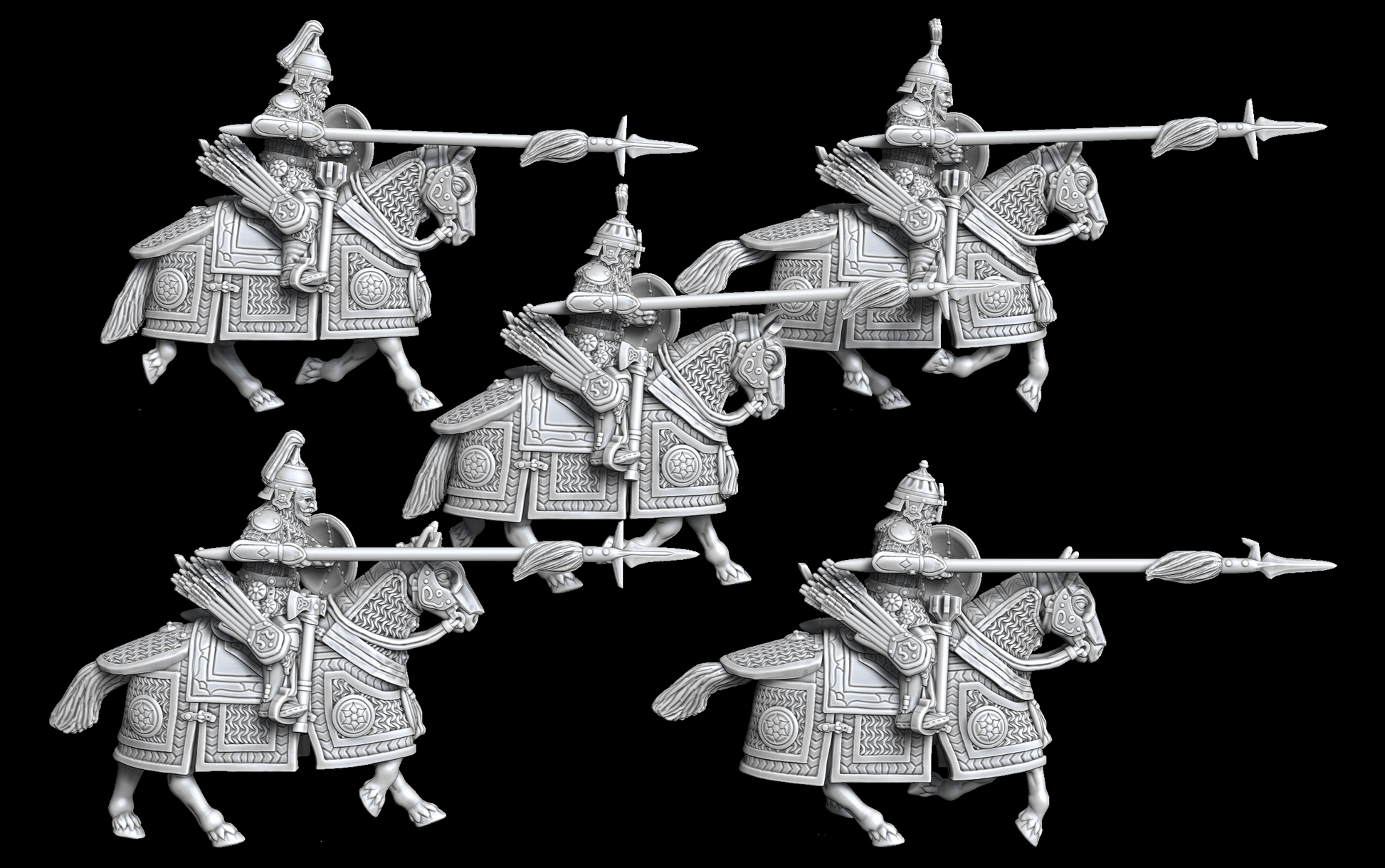 Turko-Mongol Heavy Cavalry STLs - Wargames Delivered