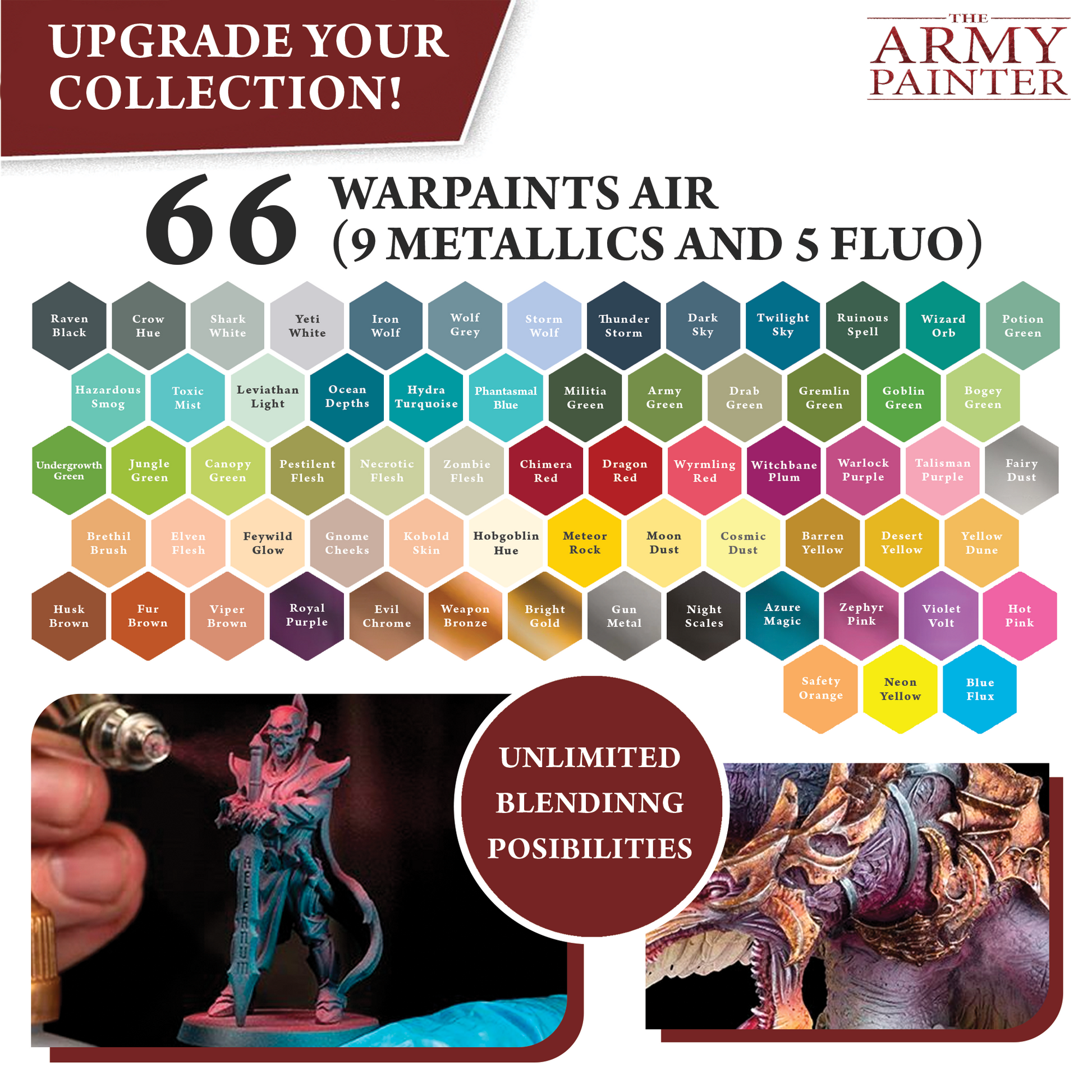 The Army Painter Warpaints Air - Non-Toxic Water Based Airbrush paint –  acrylic paint and primer for Tabletop Roleplaying, Boardgames, and Wargames