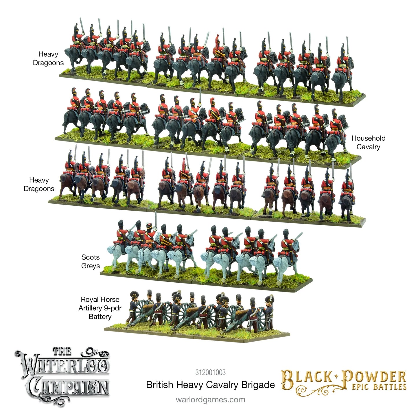 Black Powder Epic Battles - Waterloo: British Heavy Cavalry Brigade