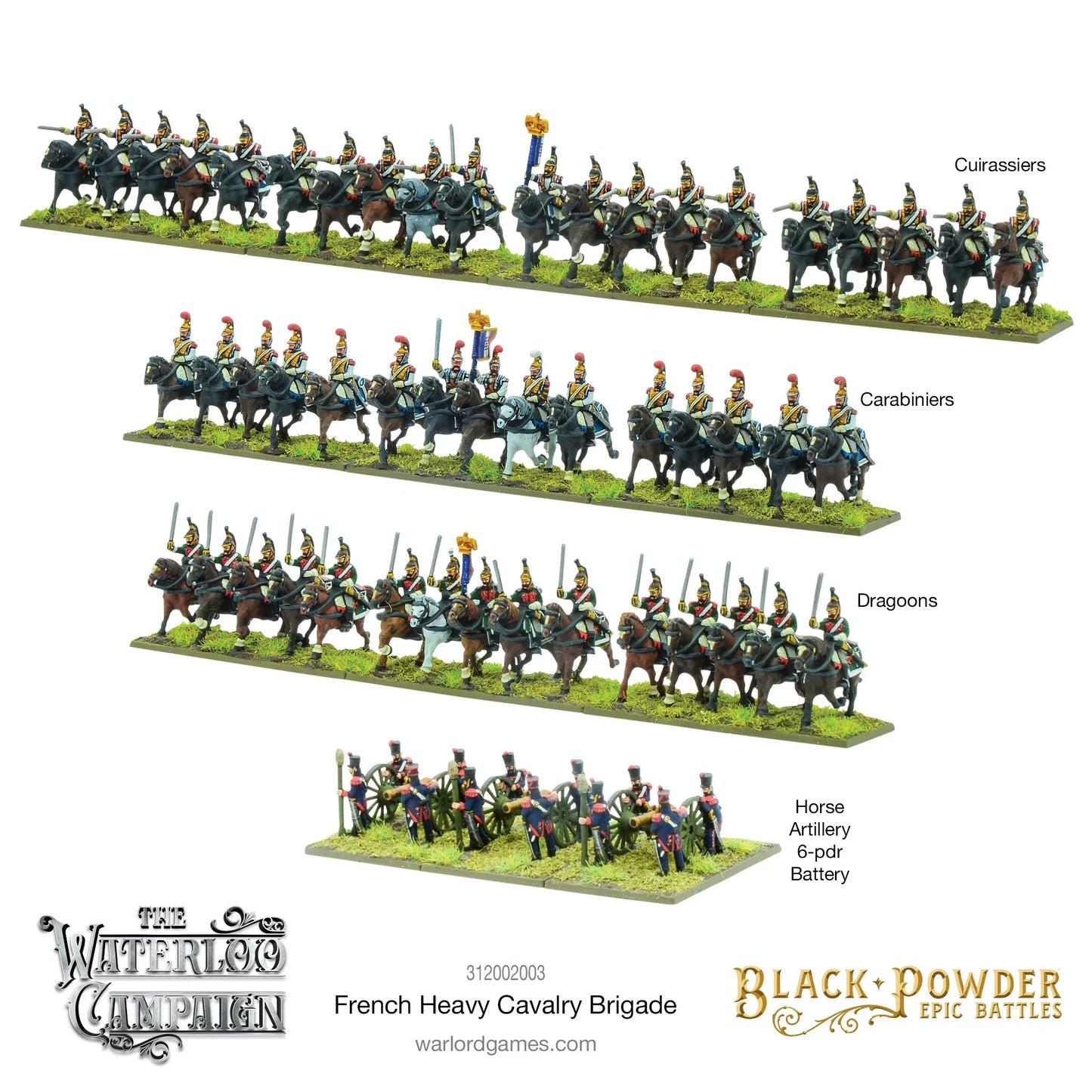 Black Powder Epic Battles - Waterloo:  French Heavy Cavalry Brigade