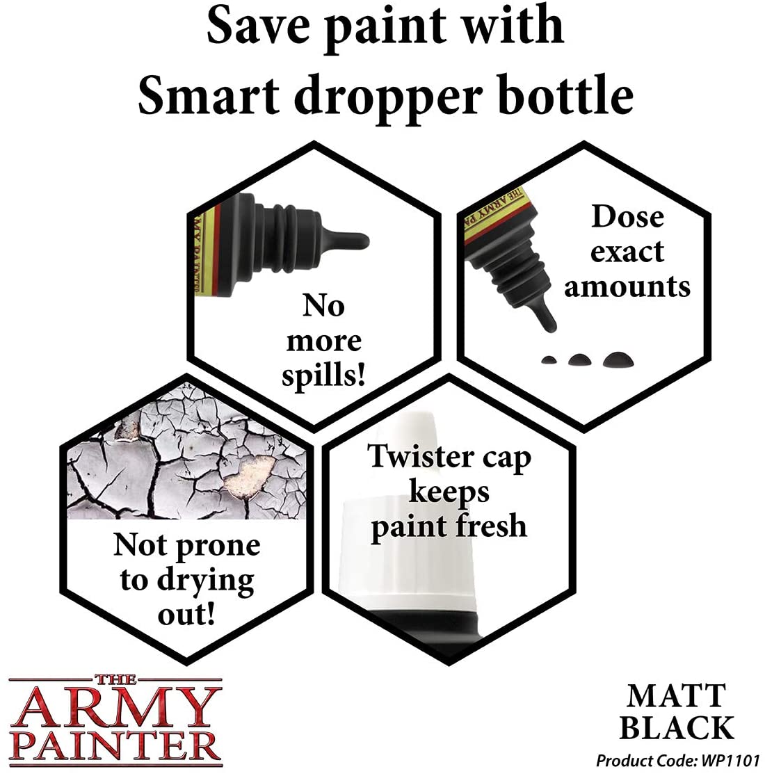 The Army Painter - Warpaints: Matt Black (18ml/0.6oz)