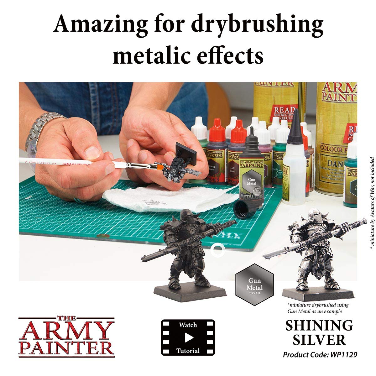 The Army Painter - Warpaints Metallics: Shining Silver (18ml/0.6oz)
