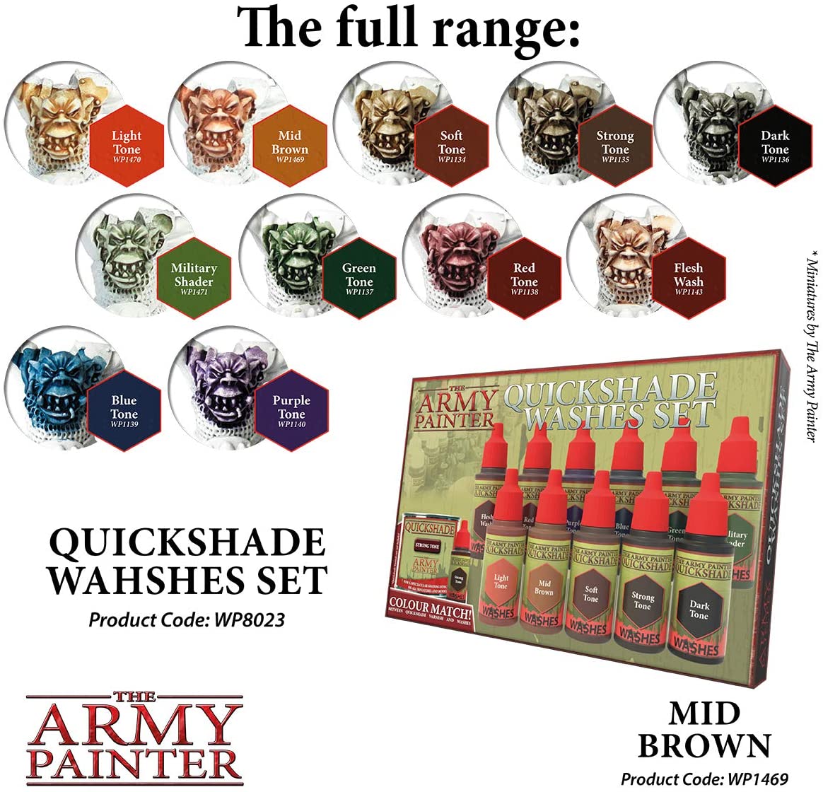 The Army Painter - Quickshade Washes: Mid Brown (18ml/0.6oz)