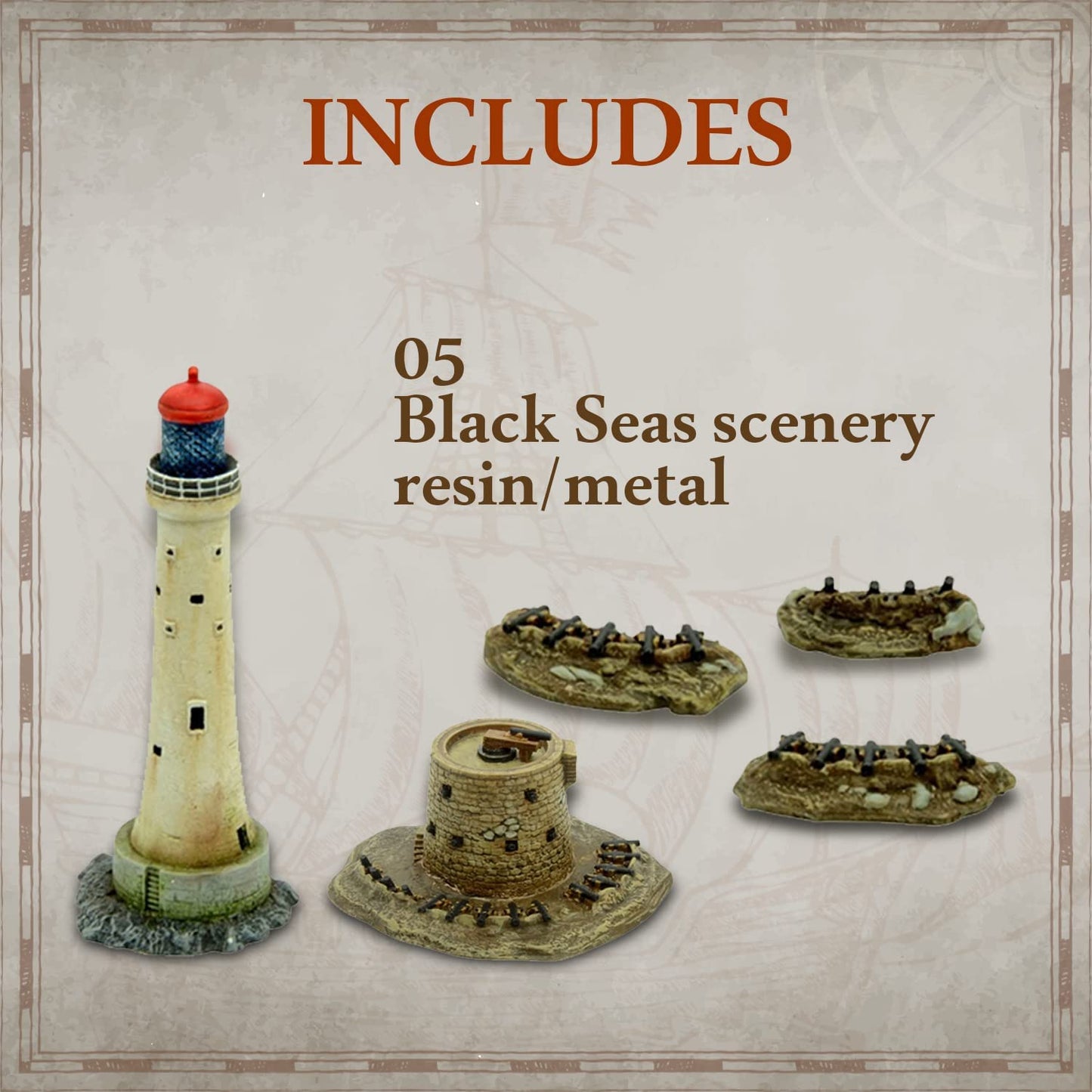 Black Seas  - All Fleets: Scenery pack (1770 - 1830)