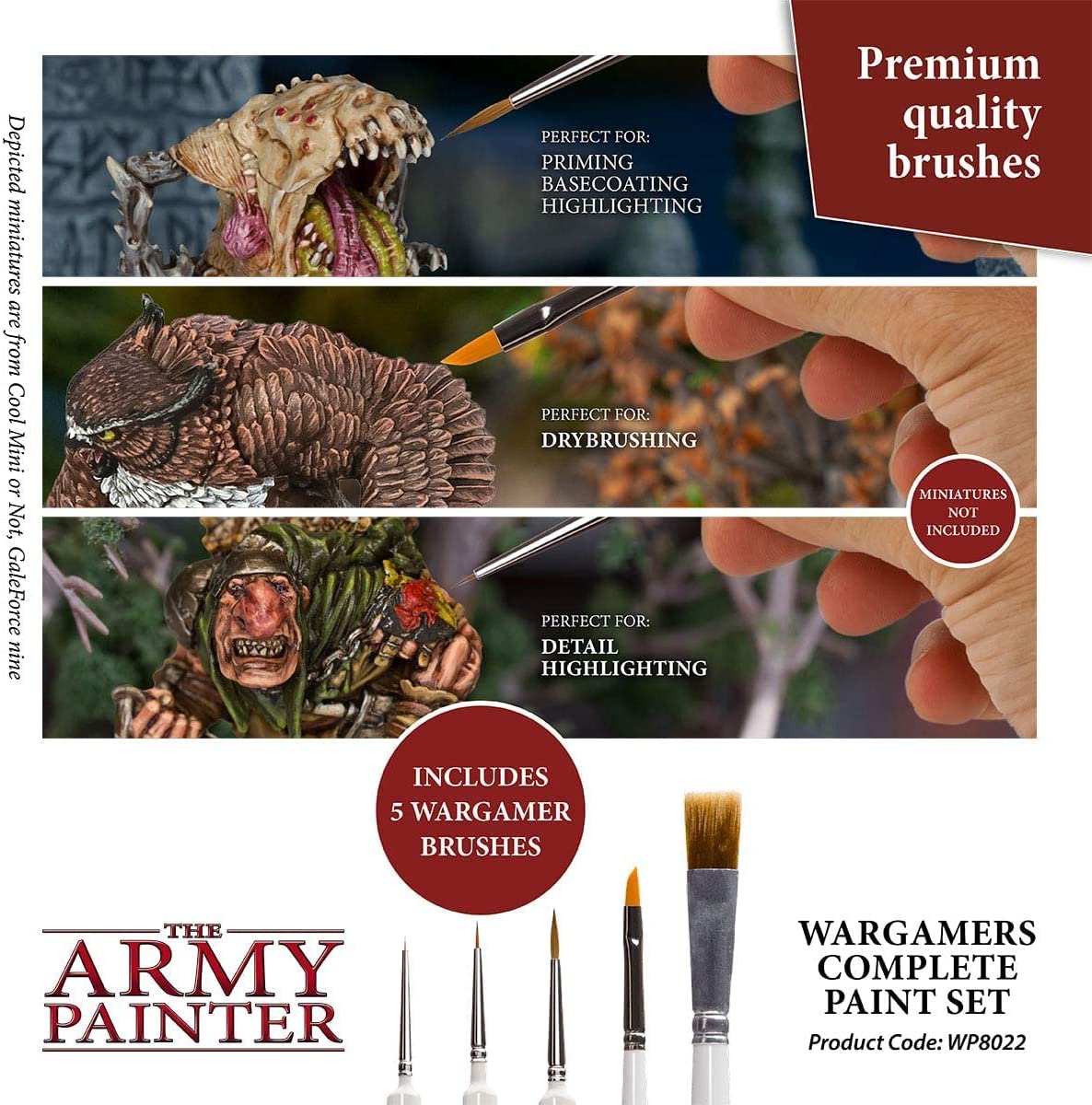 the army painter miniature painting kit with bonus wargamer regiment  miniature paint brush acrylic model paint set with 50 bottles of non toxic  model paints mega paint set 3 