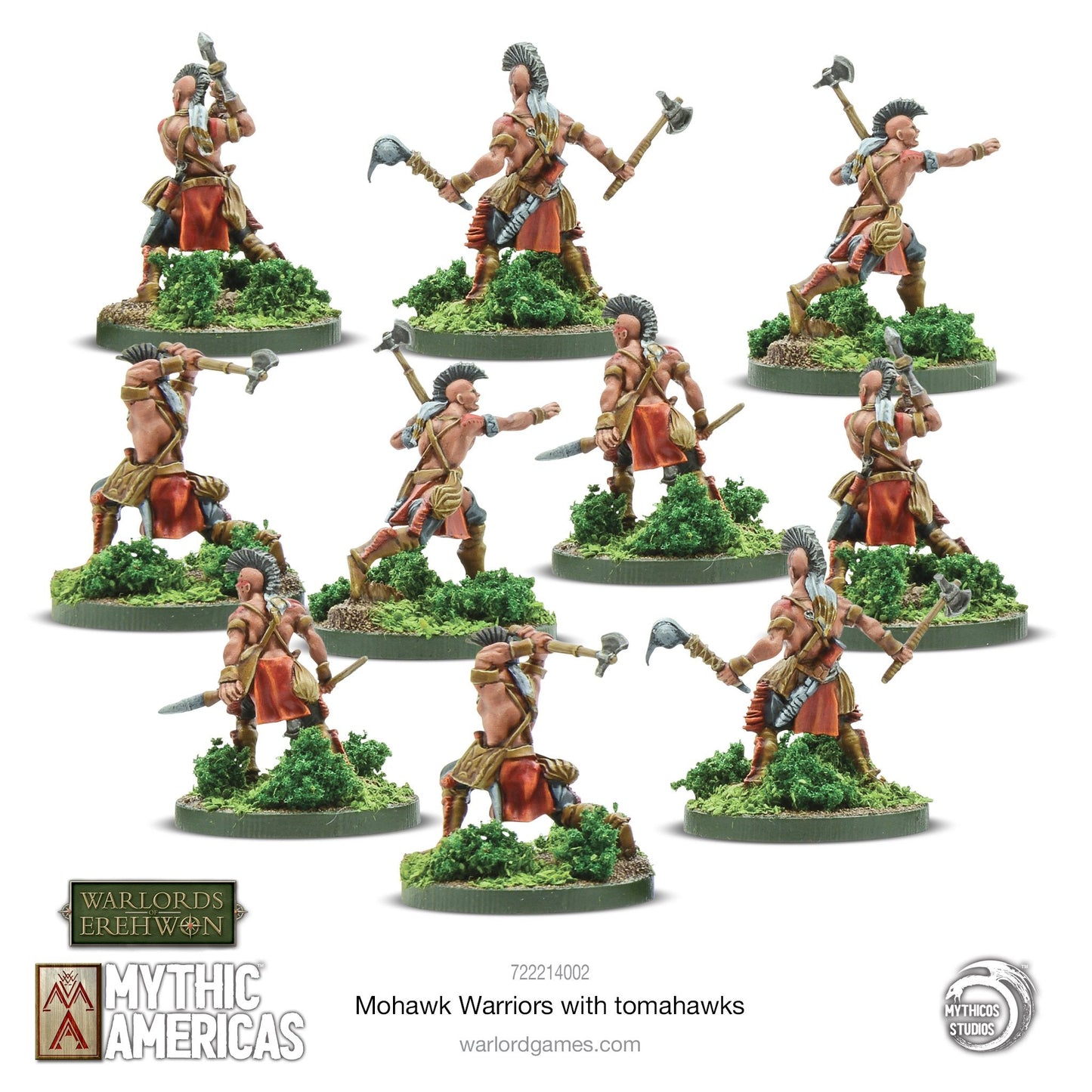 Mythic Americas - Tribal Nations: Mohawk Warriors with Tomahawks