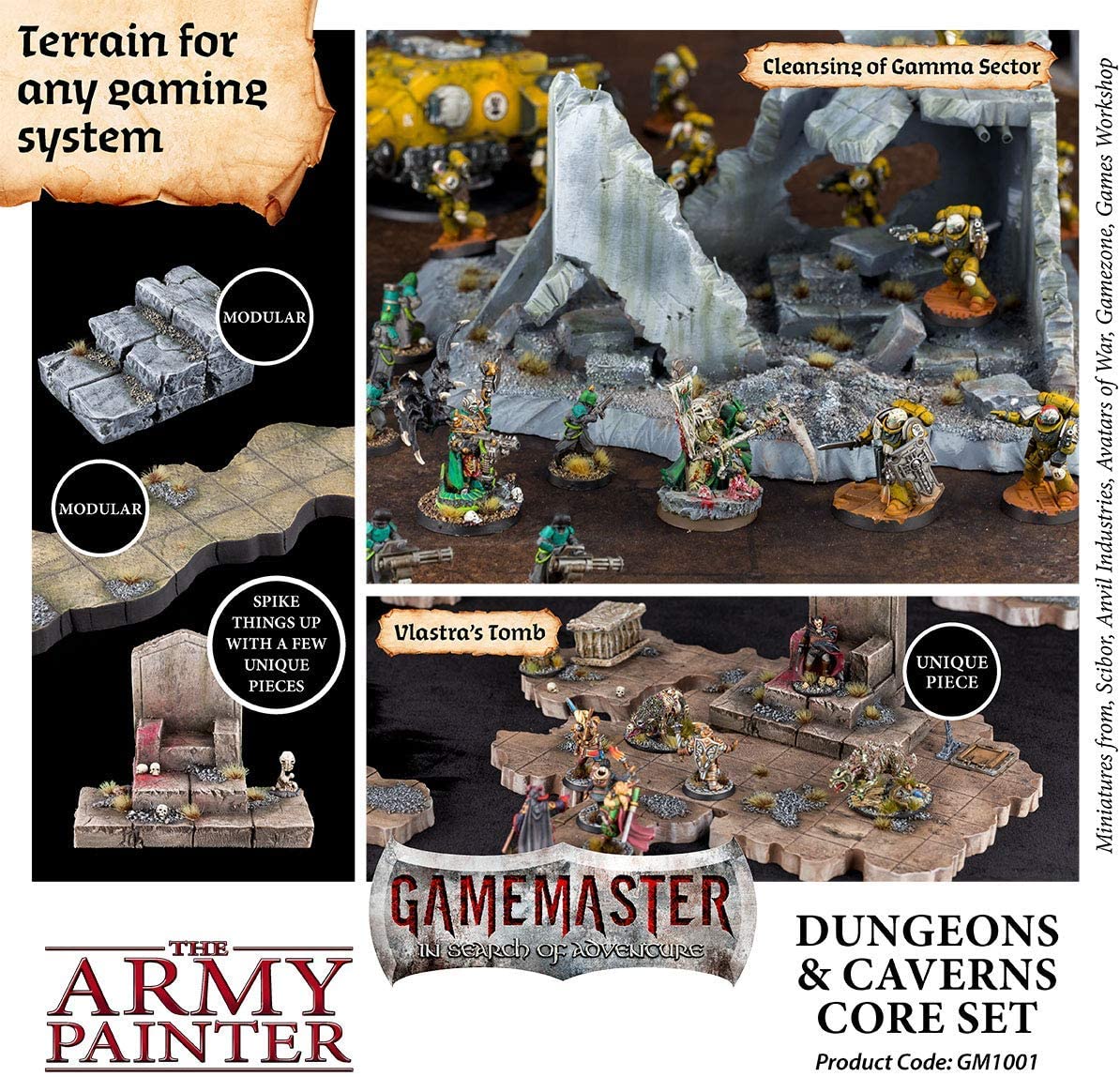 The Army Painter - Gamemaster: Character Paint Set + Dungeons & Cavern Core Set Bundle