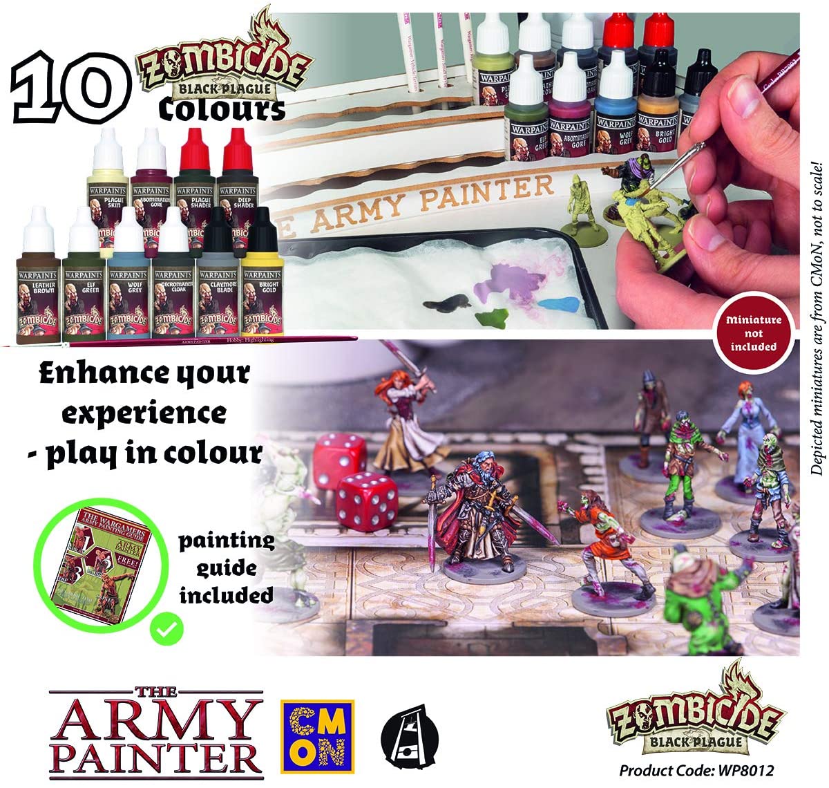 Miniatures Paint Set, 10 Model Paints with FREE Highlighting Brush, 18 –  Wargames Delivered