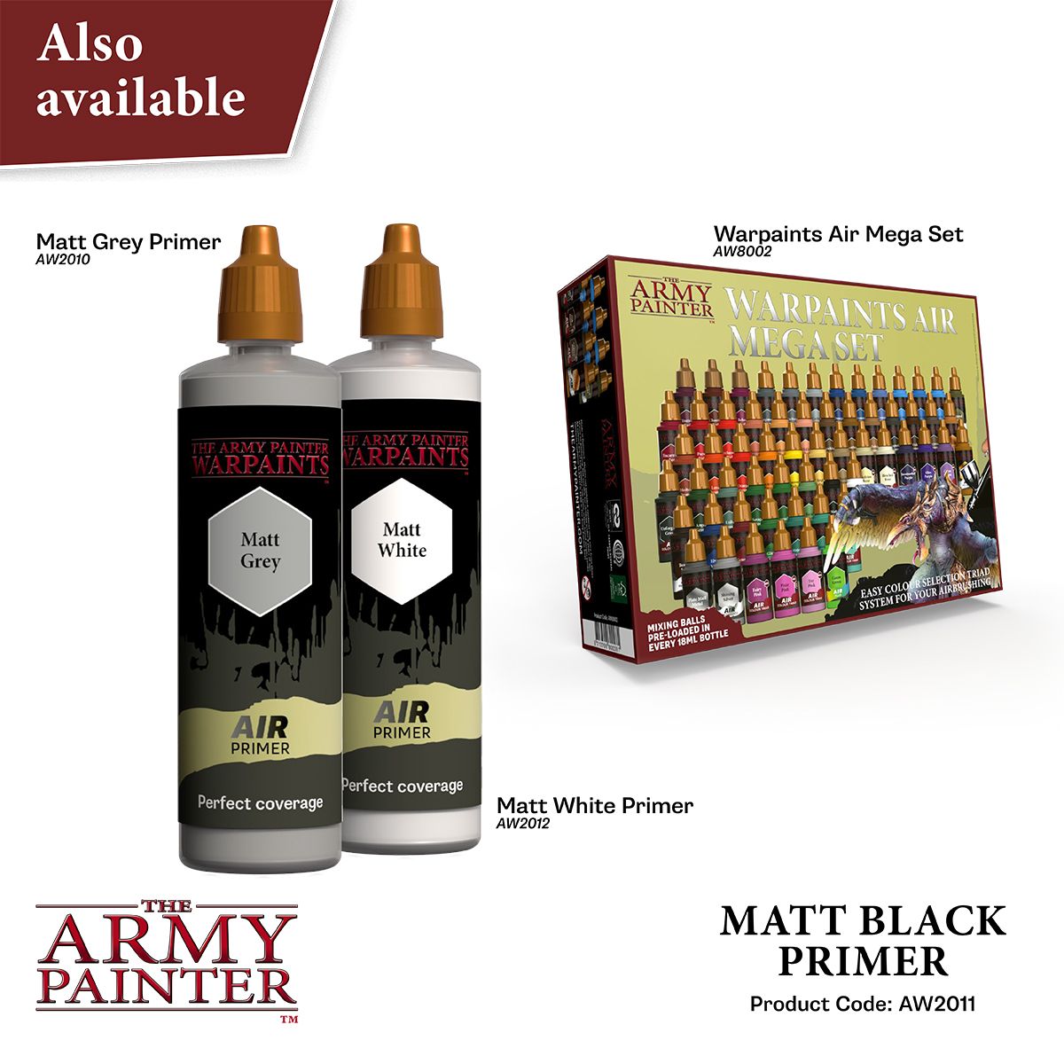 The Army Painter - Warpaints Air: Primer Black (100 ml)