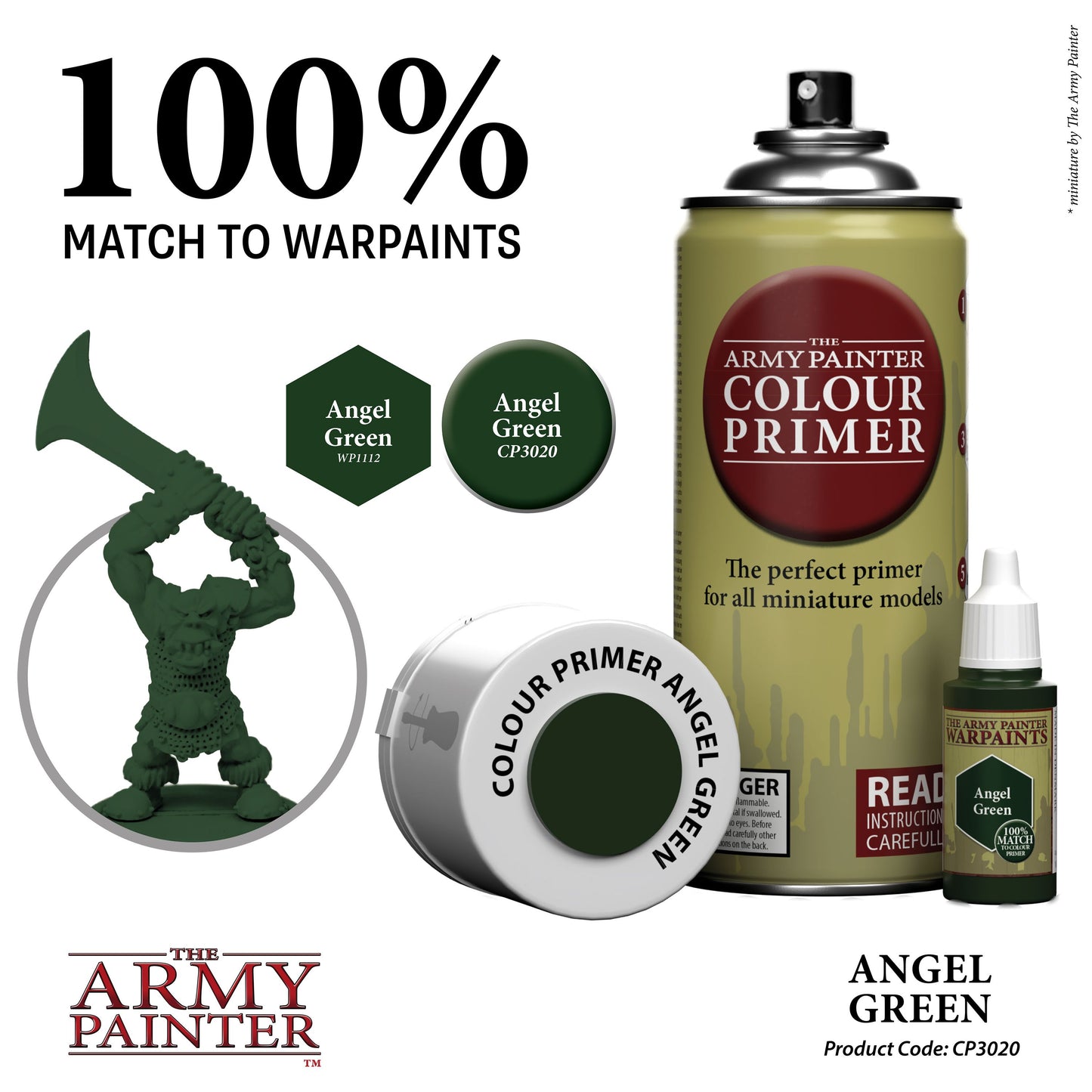 The Army Painter - Colour Primer: Angel Green (400ml/13.5oz)