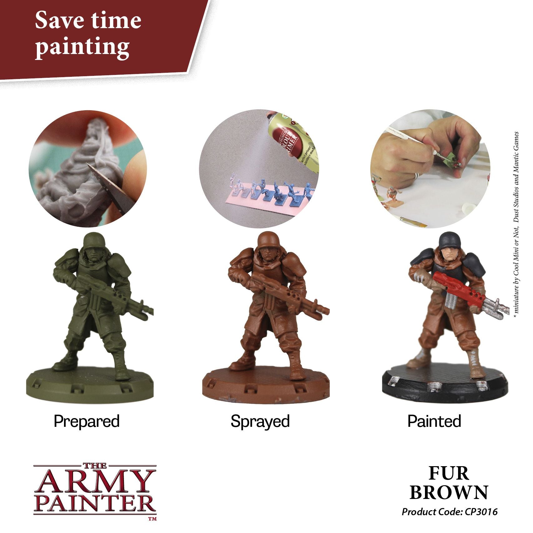 The Army Painter - Colour Primer: Fur Brown (400ml/13.5oz)