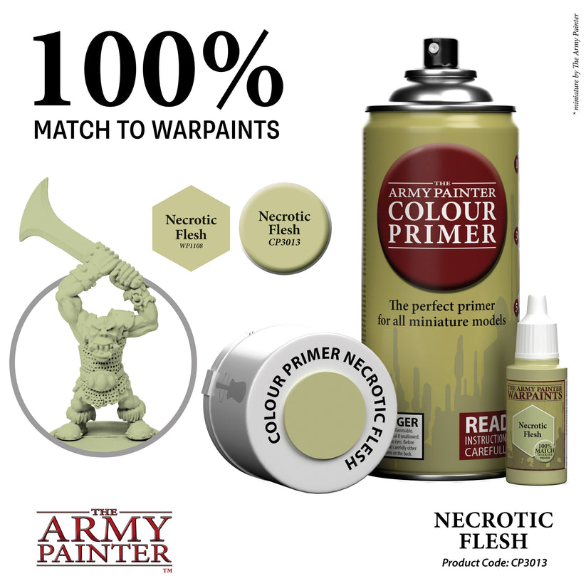 The Army Painter Color Primer, Necrotic Flesh, 400ml, 13.5oz Acrylic