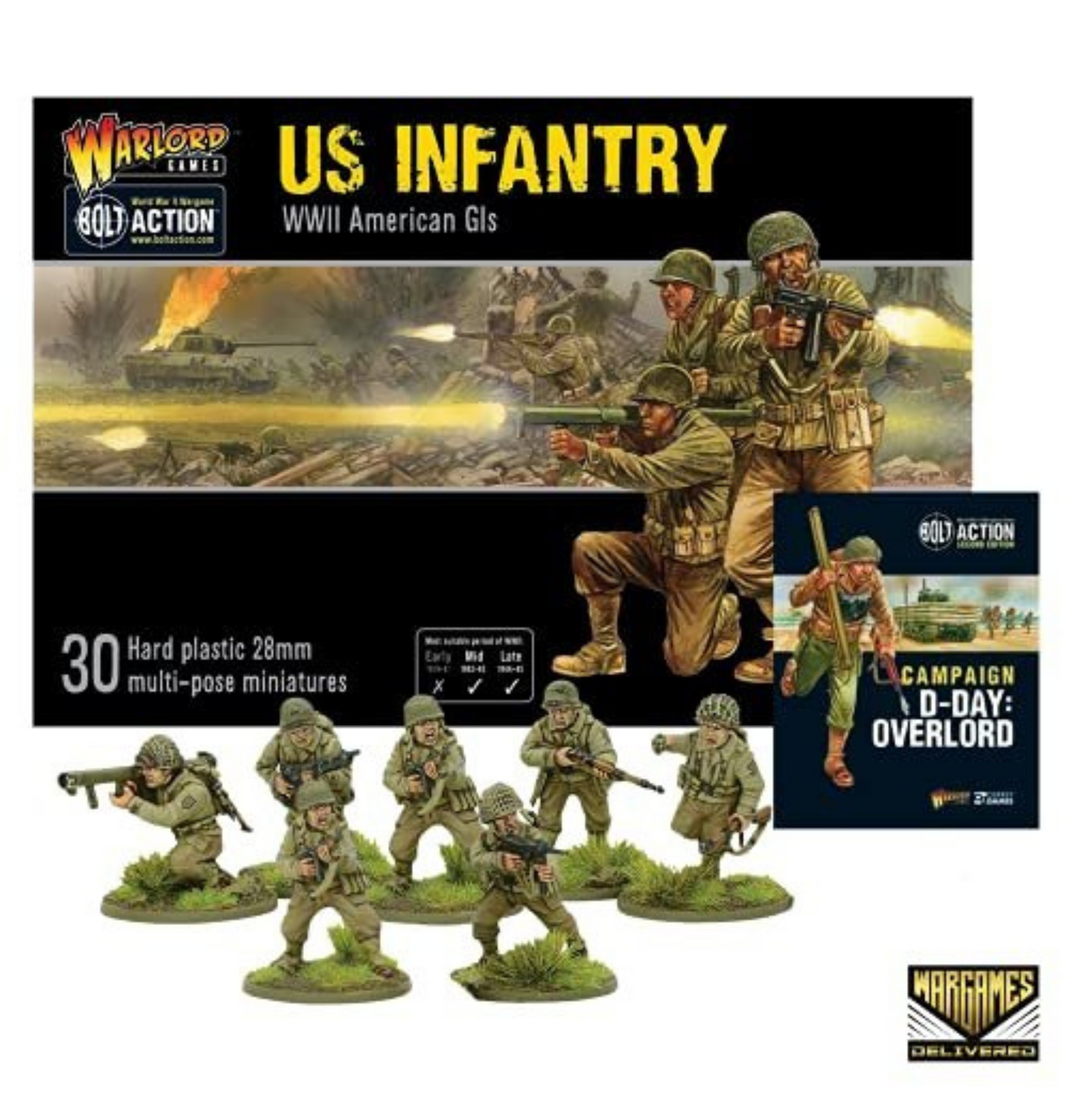 Bolt Action - USA: US Infantry Set + Digital Guide - D-Day: Overlord