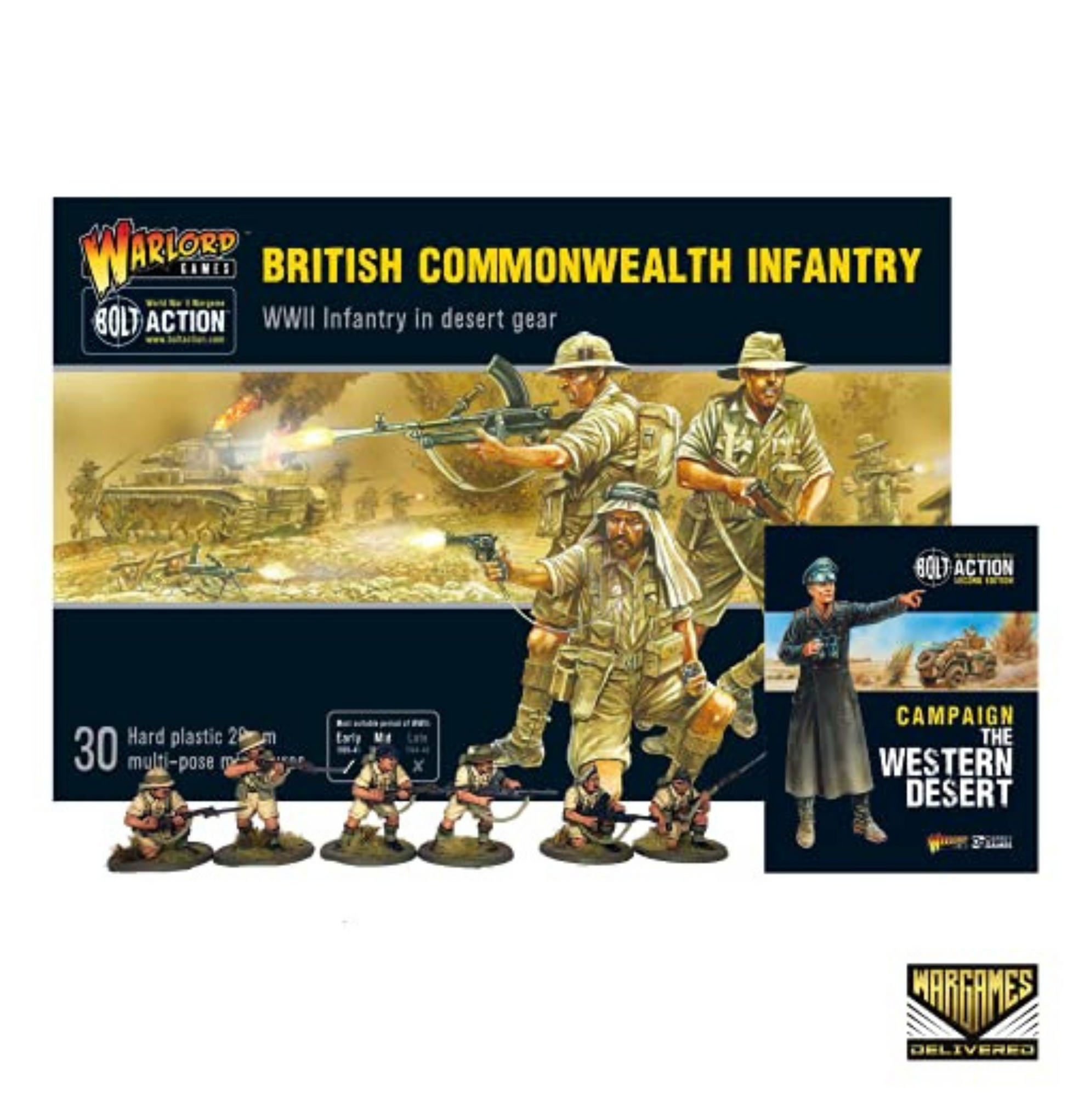 Bolt Action: British Commonwealth Infantry Set + Digital Guide: The Western Desert