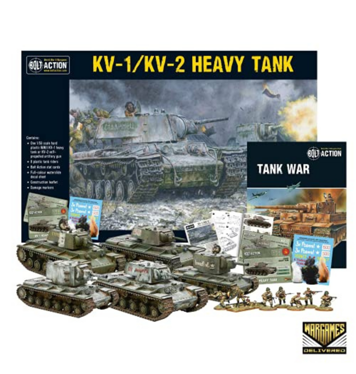 Bolt Action - Tank War: Soviet KV1/2 Heavy Tank + Digital Guide: Tank War