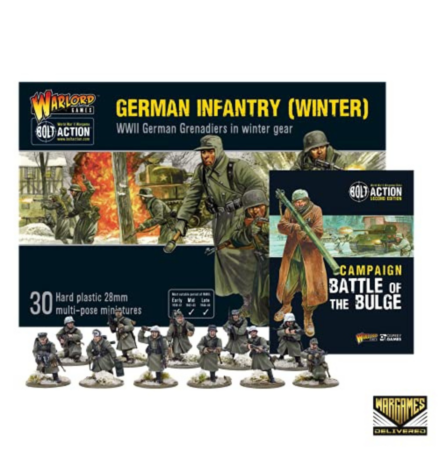 Bolt Action - Germany: Germans Infantry (Winter) Set + Digital Guide: Battle of the Bulge