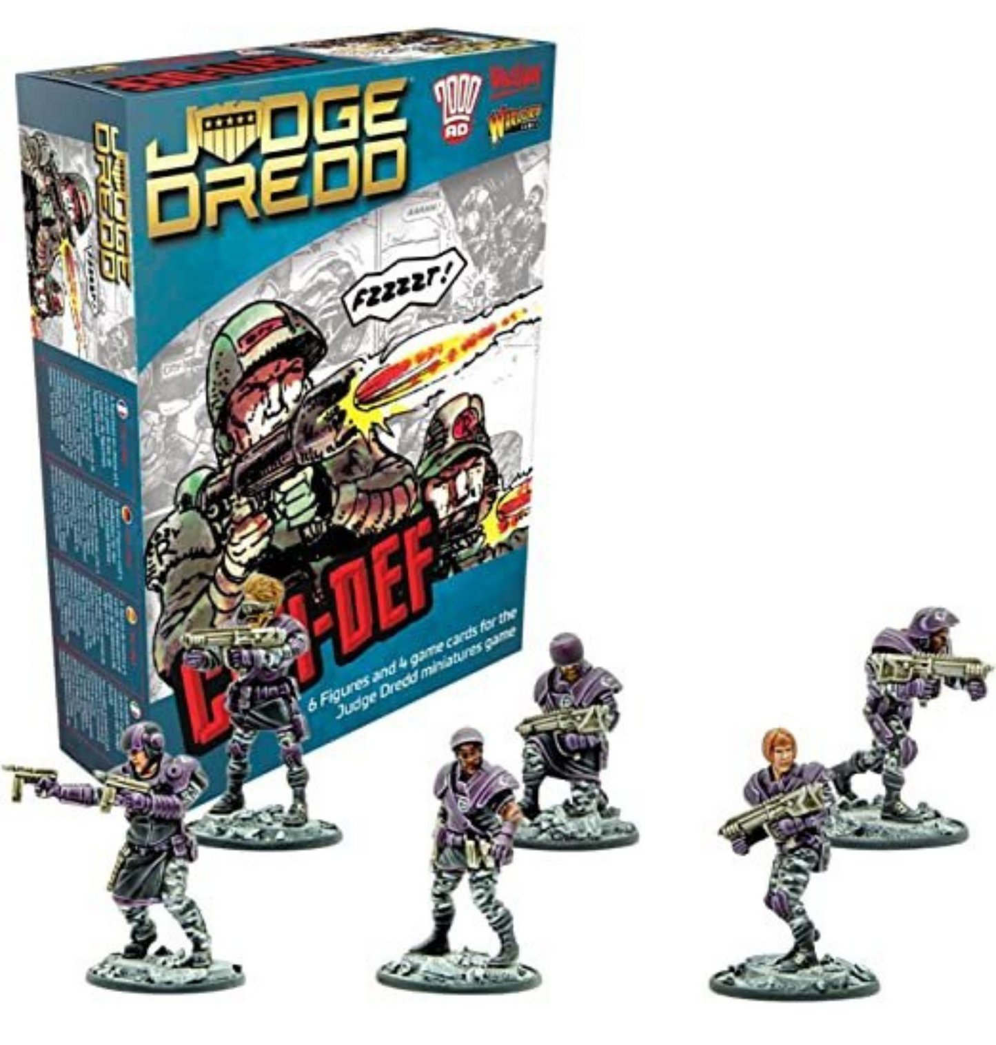 Wargames Delivered - Judge Dredd Citi-Def - 6 Citi-Def 28mm Miniatures - Training Squad in Judge Dredd Miniatures Game, Digital Bundle - Action Figures Plastic Model Kit by Warlord Games