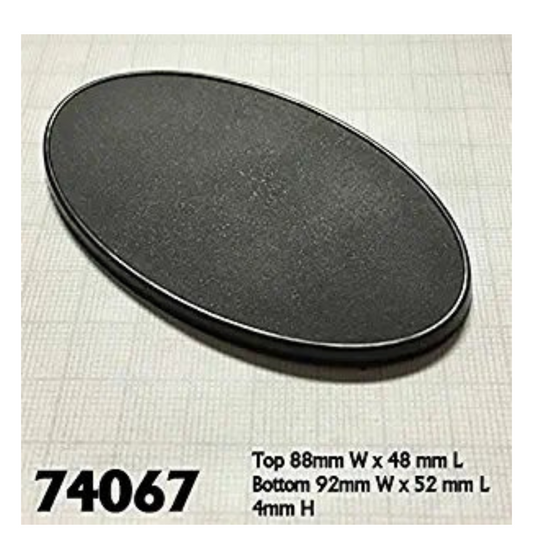 Reaper Bones: 90mm x 52mm Oval Gaming Base (10)