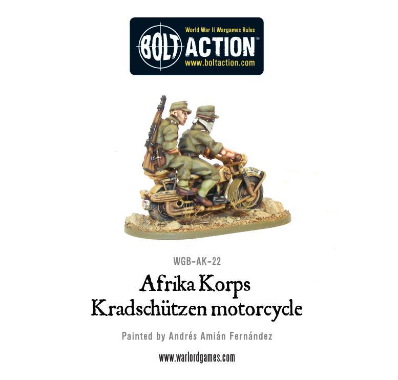 Bolt Action -  Germany: Afrika Korps Kradschutzen Motorcycle