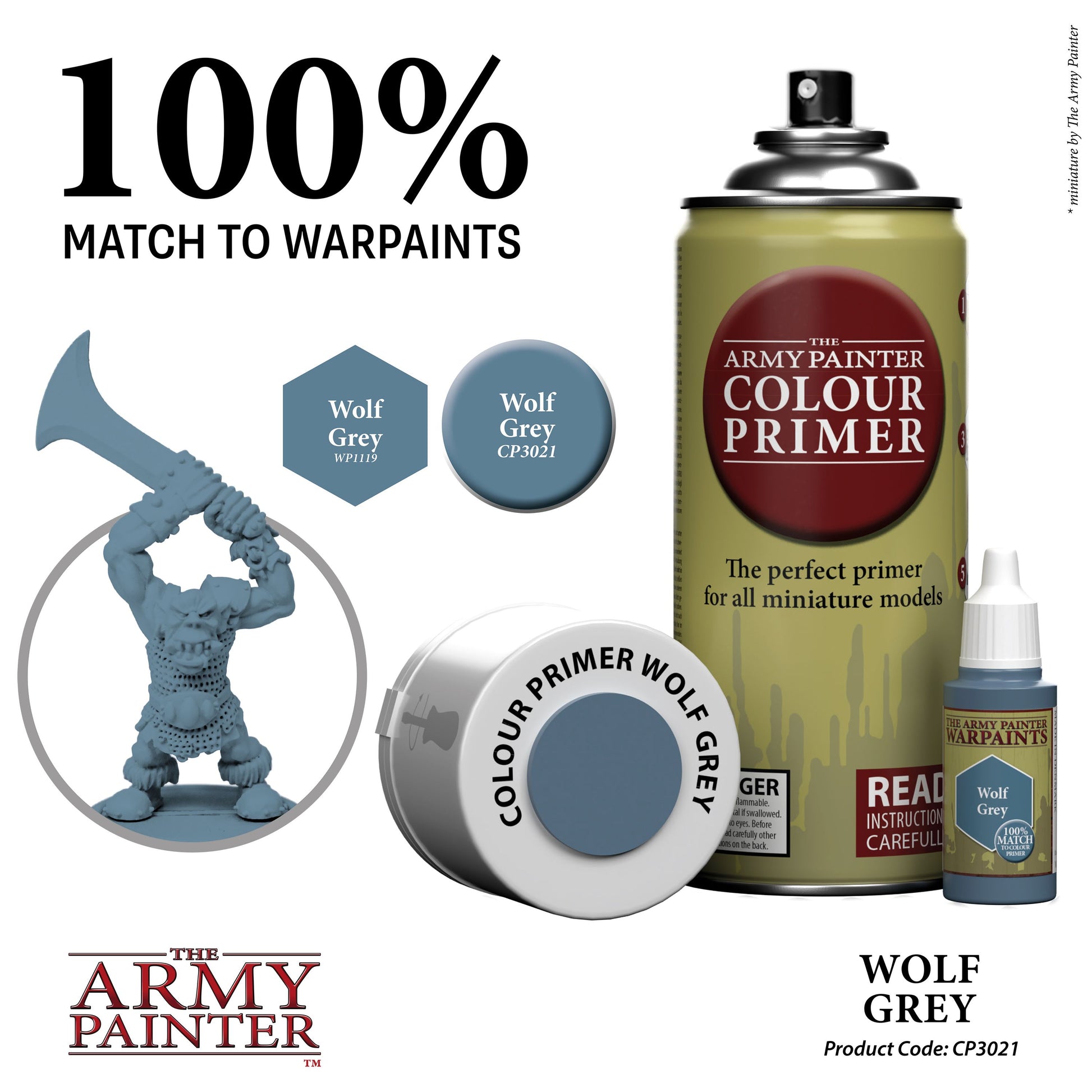 The Army Painter Color Primer Spray Paint, Uniform Grey, 400ml, 13.5oz -  Acrylic Spray Undercoat for Miniature Painting - Spray Primer for Plastic