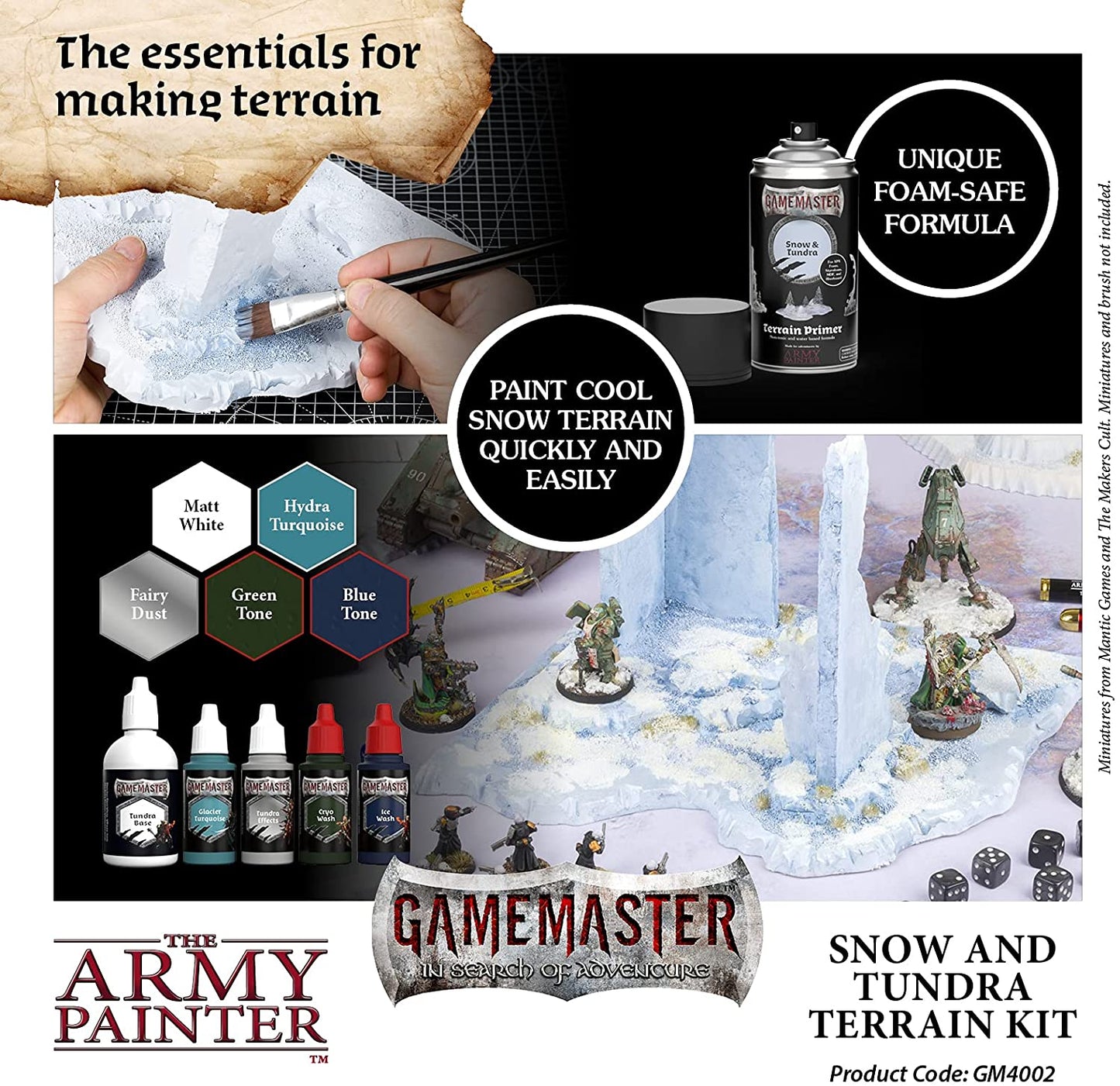 The Army Painter - Gamemaster:  Snow & Tundra Terrain Kit