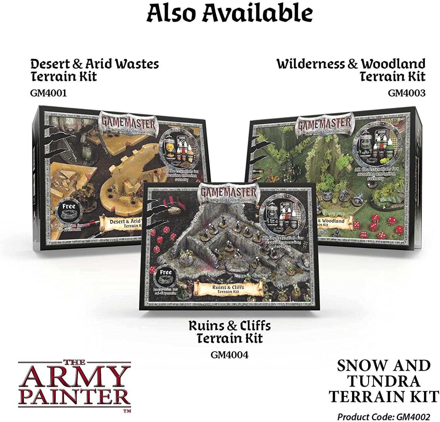 The Army Painter - Gamemaster:  Snow & Tundra Terrain Kit