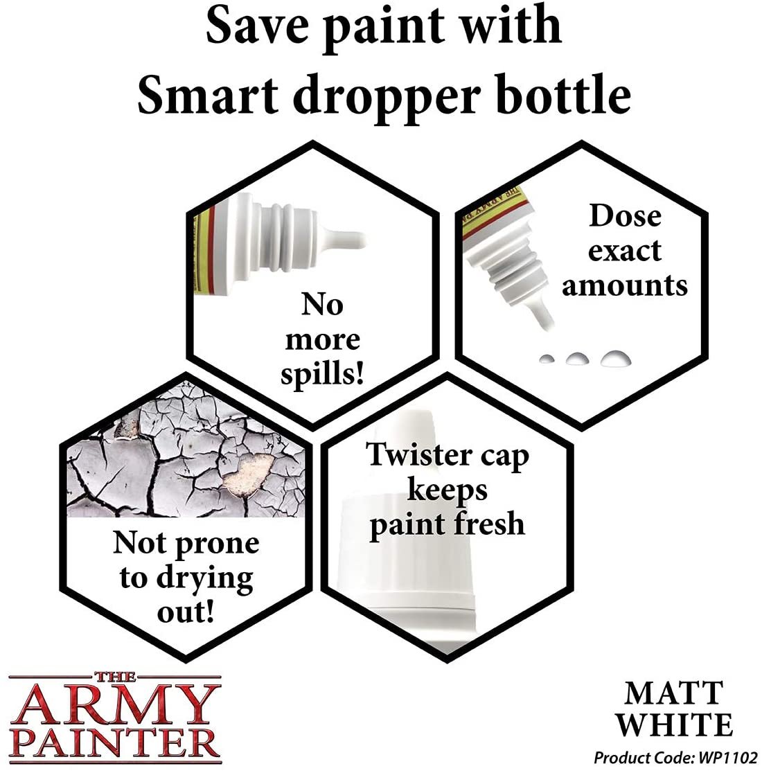The Army Painter - Warpaints: Matt White (18ml/0.6oz)