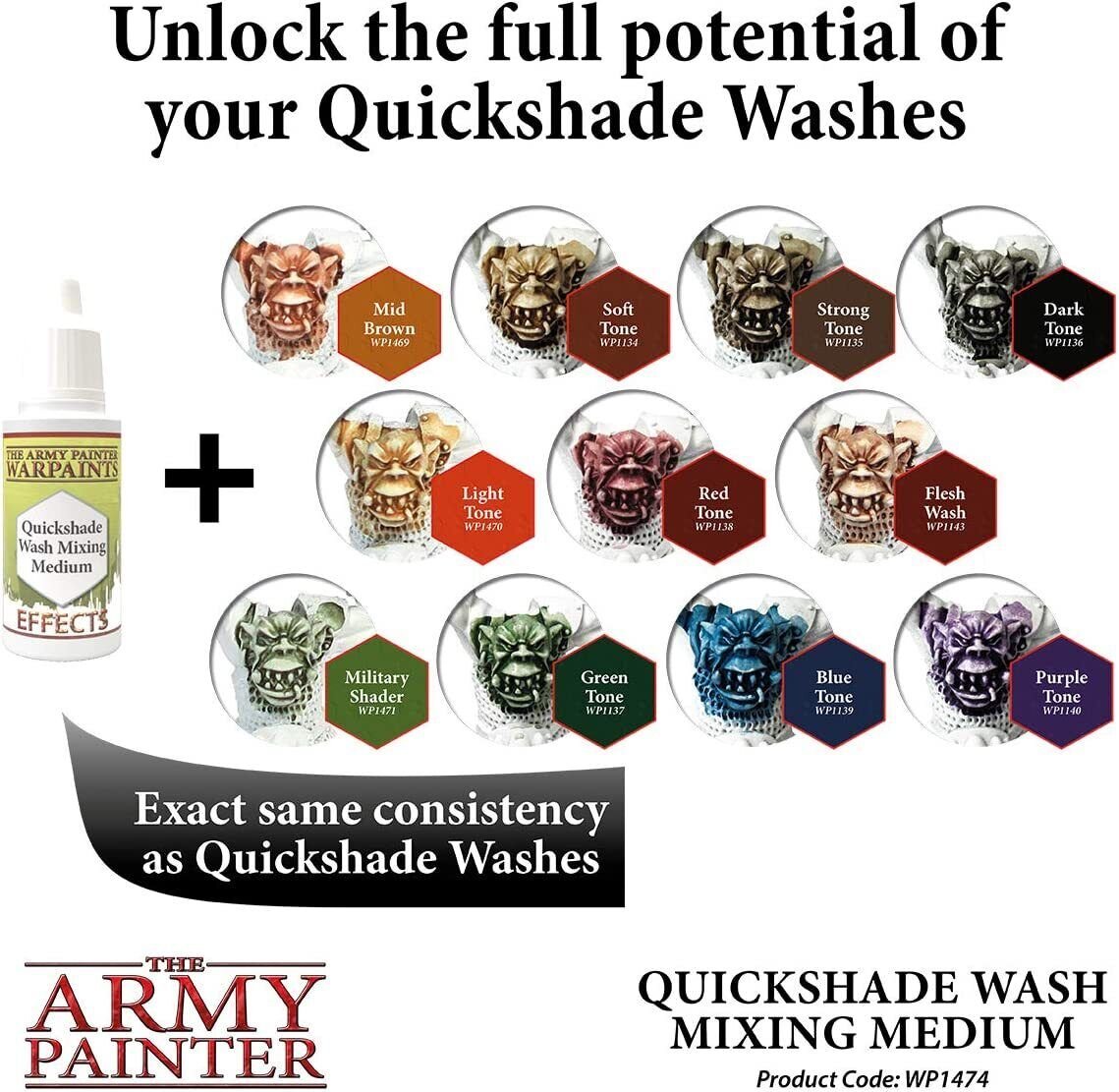 The Army Painter - Warpaints Effects: Quickshade Wash Mixing Medium (18ml/0.6oz)