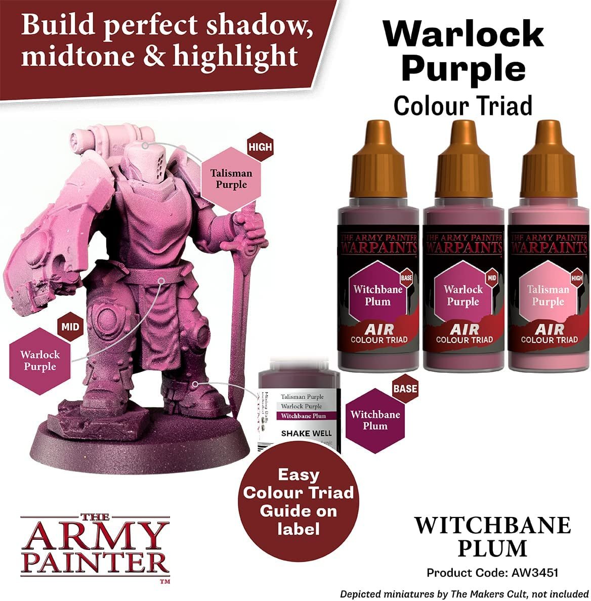 The Army Painter - Warpaints Air: Witchbane Plum (18ml/0.6oz)