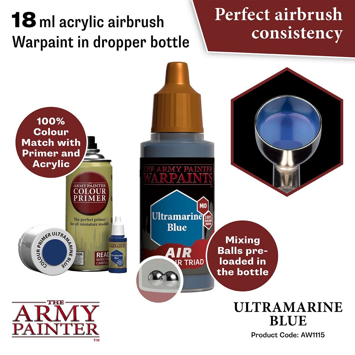 The Army Painter - Warpaints Air: Ultramarine Blue (18ml/0.6oz)
