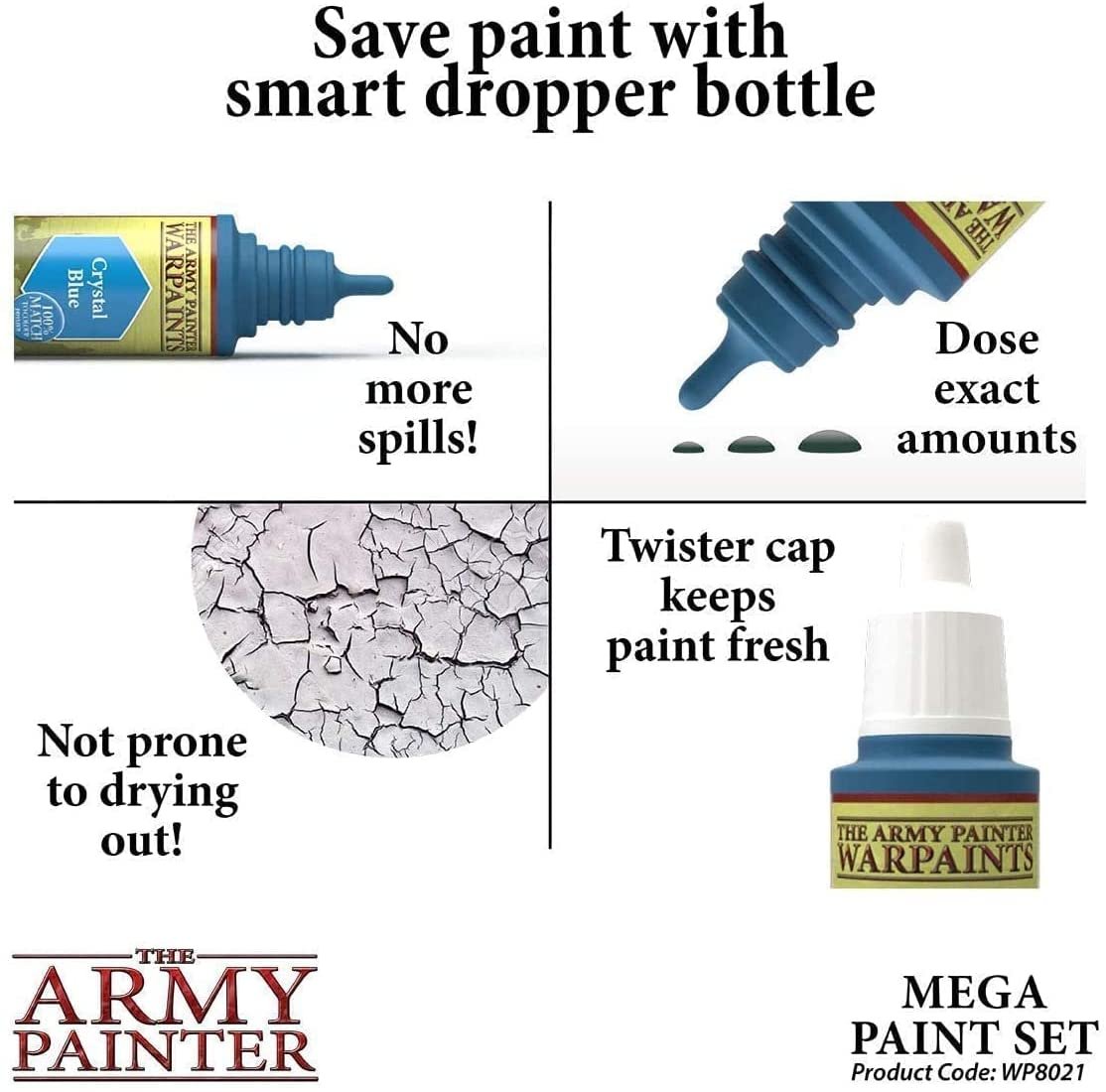 The Army Painter Miniature Painting Kit with Bonus Wargamer Regiment  Miniature Paint Brush - Acrylic Model Paint Set with 50 Bottles of Non  Toxic Model Paints - Mega Paint Set 3 – Wargames Delivered
