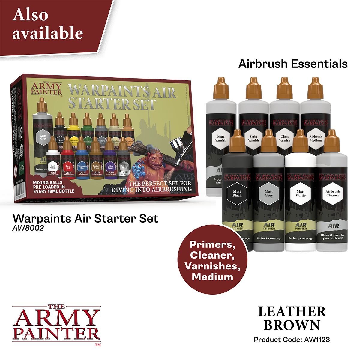 The Army Painter - Warpaints Air: Leather Brown (18ml/0.6oz)