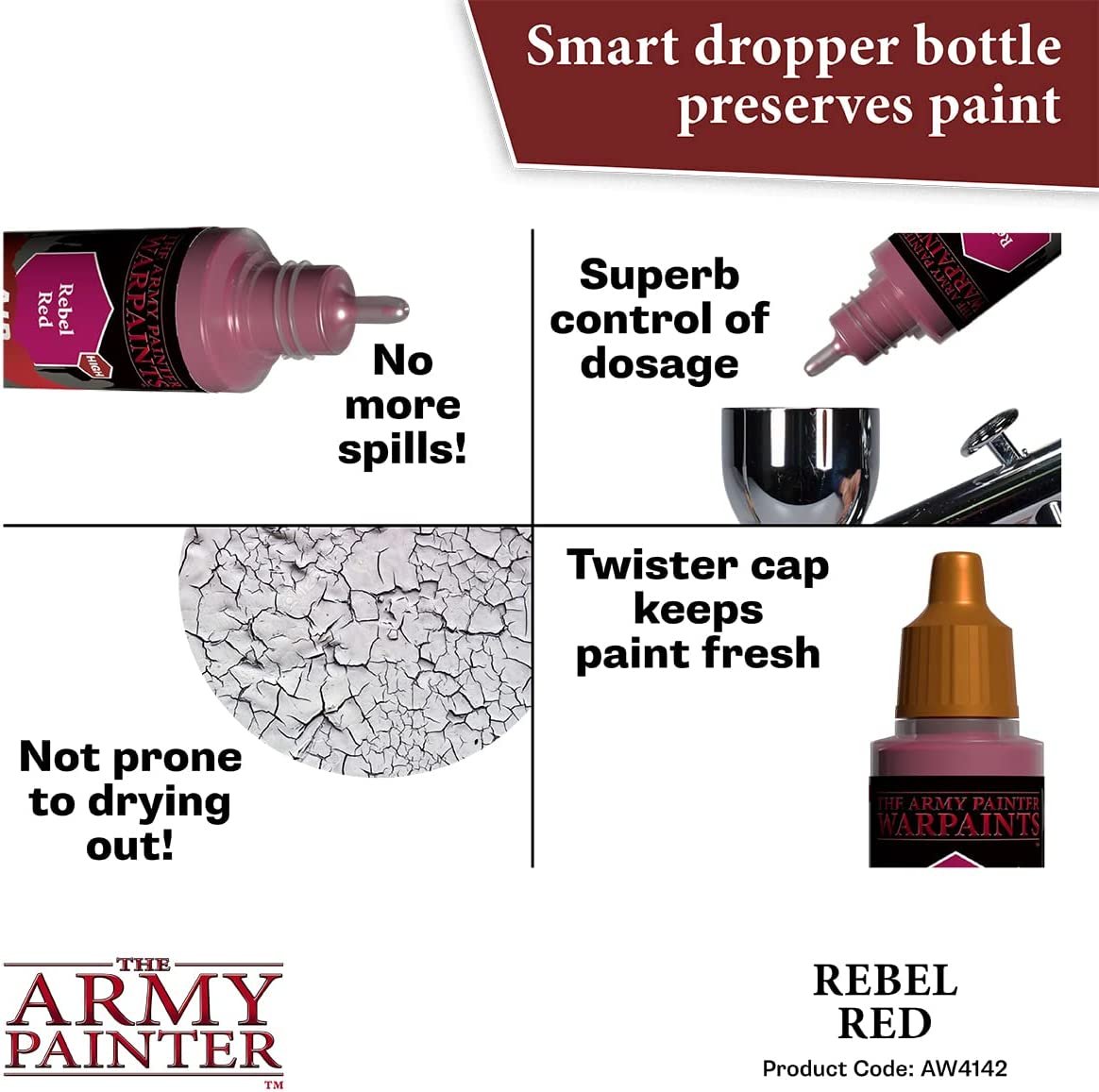 The Army Painter - Warpaints Air: Rebel Red (18ml/0.6oz)