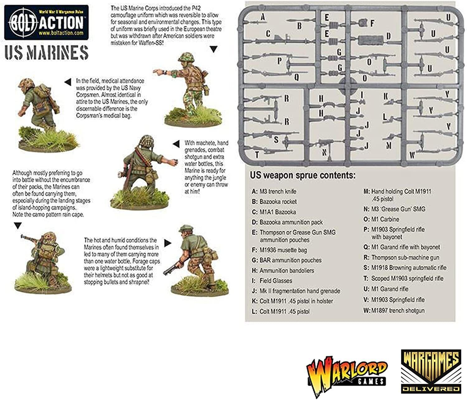 Bolt Action Miniatures - Warlord Games Semper Fidelis US Marines Starter Set