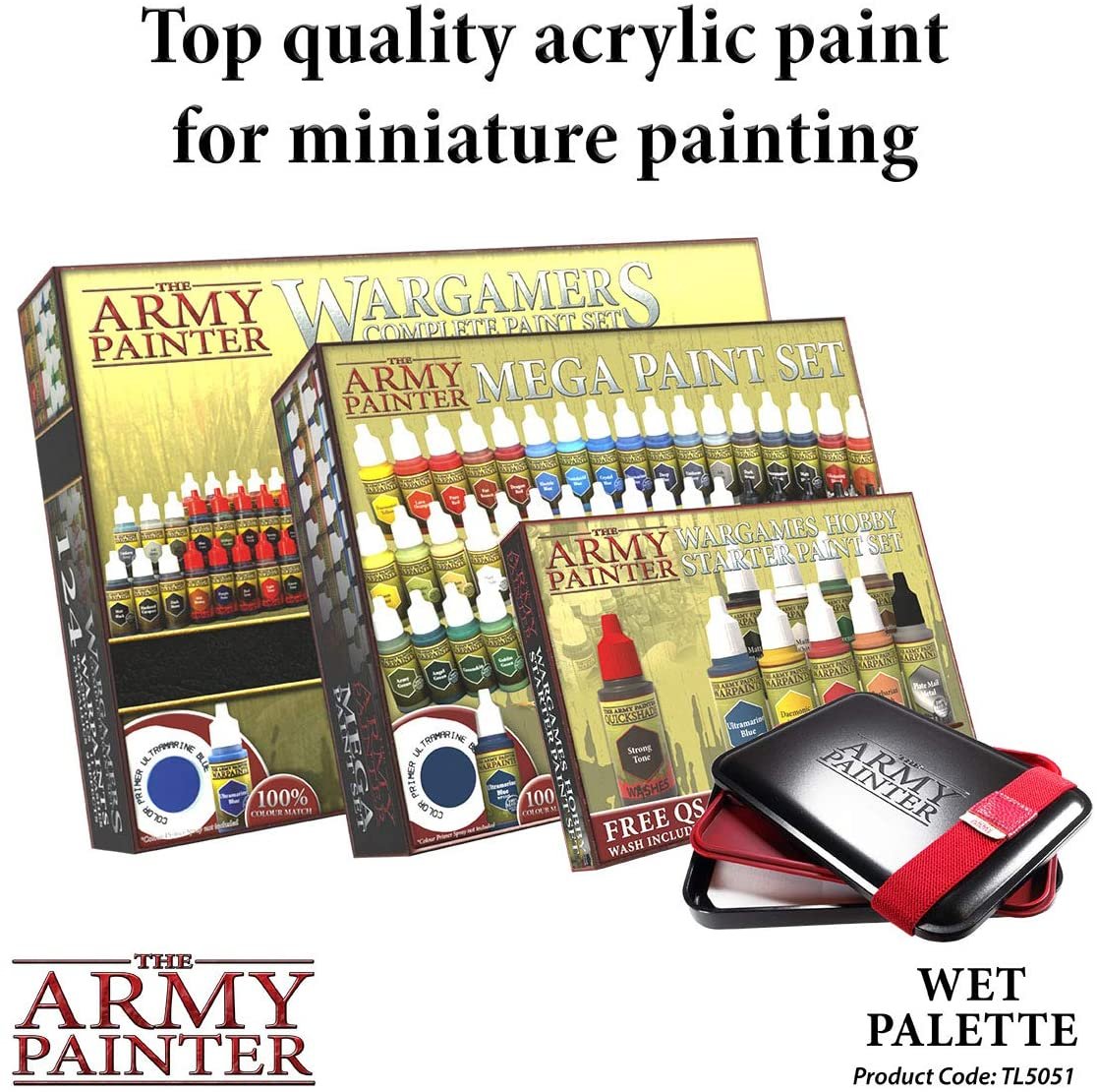 Acrylic Painting Wet Palette for Miniatures with Lids and 10 Brush