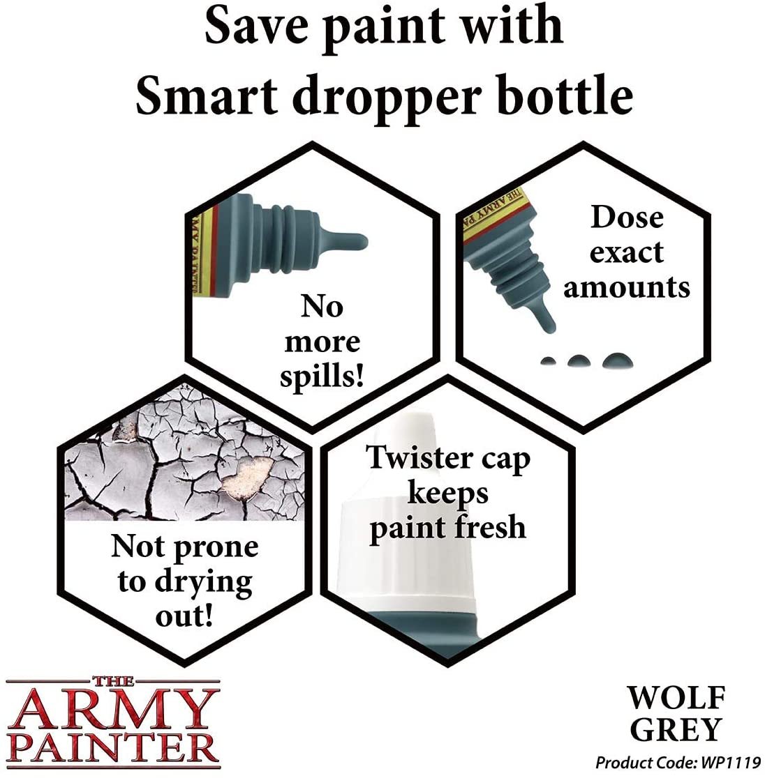 The Army Painter - Warpaints: Wolf Grey (18ml/0.6oz)