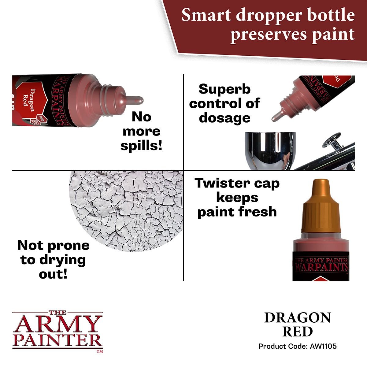 The Army Painter - Warpaints Air: Dragon Red (18ml/0.6oz)