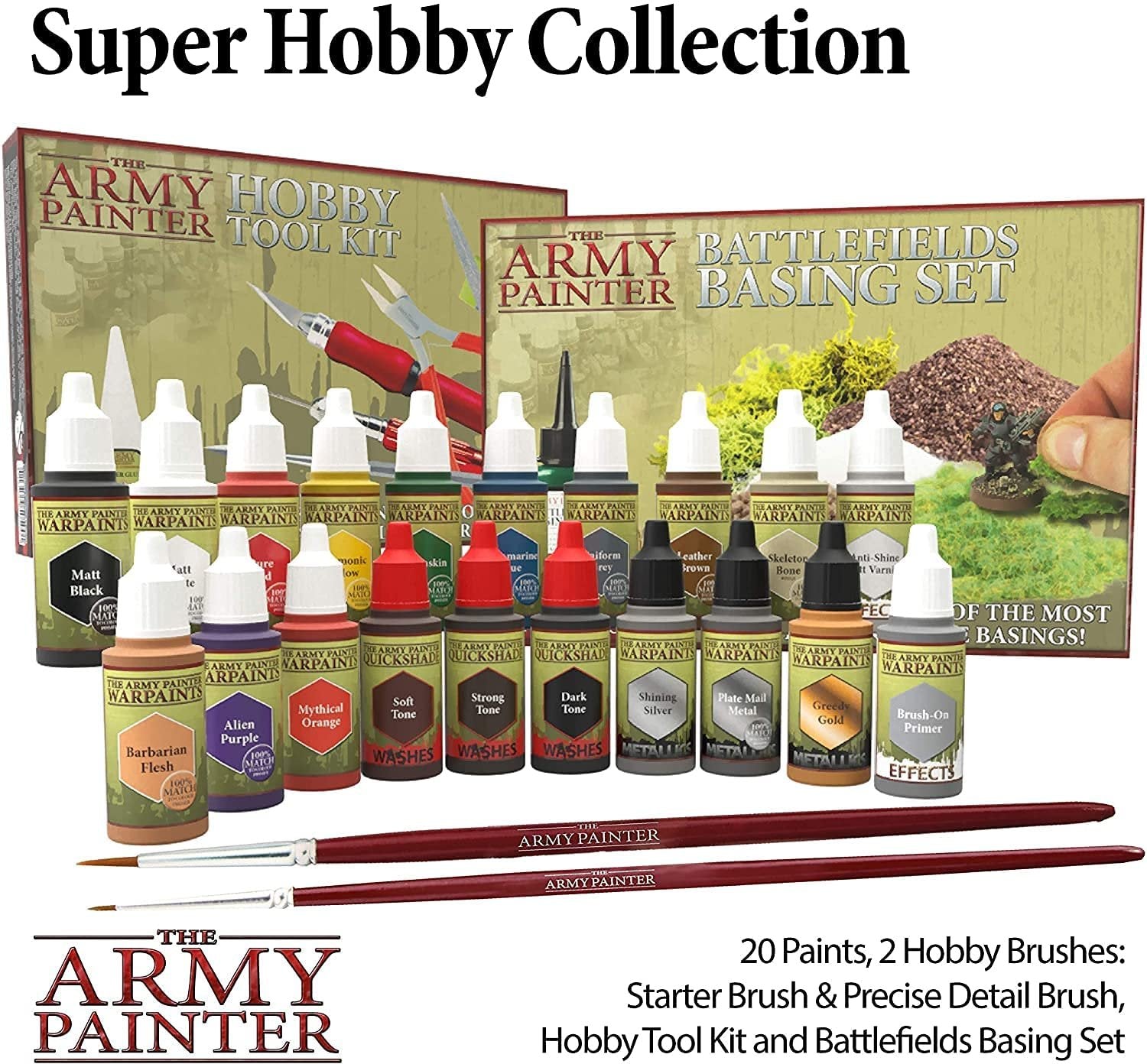 The Army Painter Basic Hobby Collection Miniature Painting Kit Acrylic  Paint set