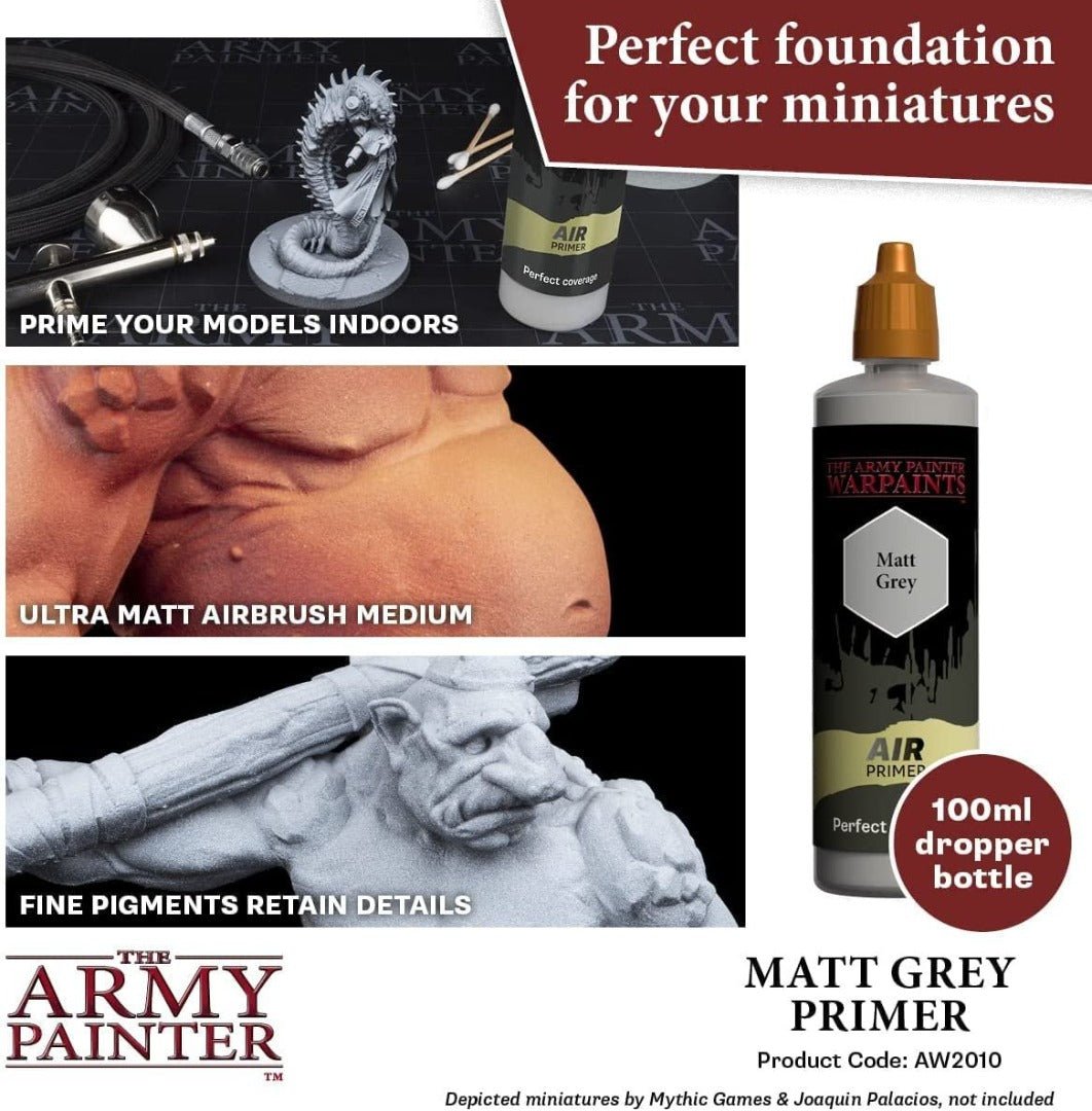 The Army Painter - Warpaints Air: Primer Matt Grey (100 ml)