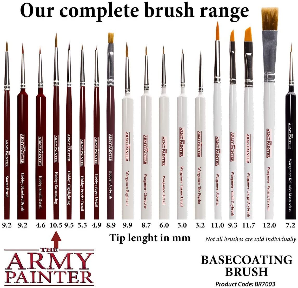 The Army Painter - Hobby and WarGamer Brushes - all brushes and