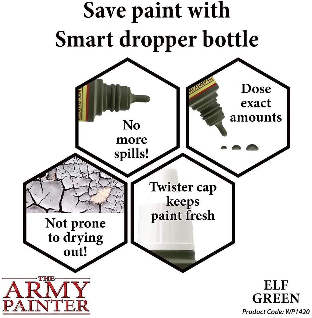 The Army Painter - Warpaints: Elf Green (18ml/0.6oz)