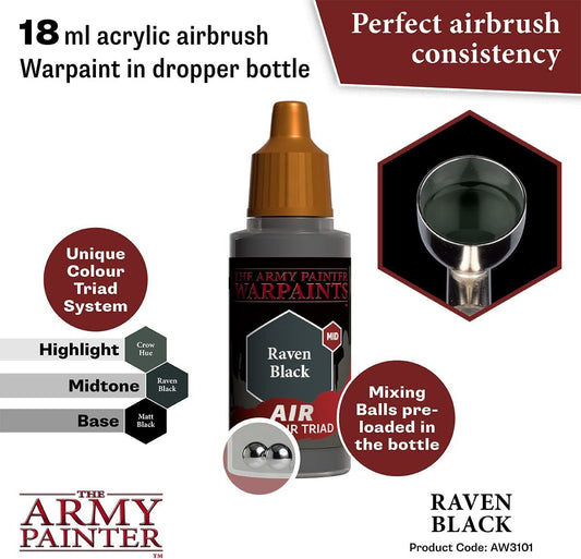 The Army Painter - Warpaints Air: Raven Black (18ml/0.6oz)