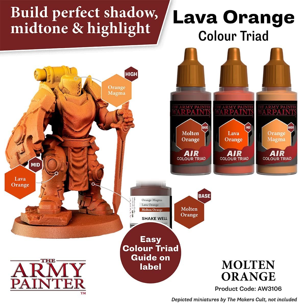 The Army Painter - Warpaints Air: Molten Orange (18ml/0.6oz)