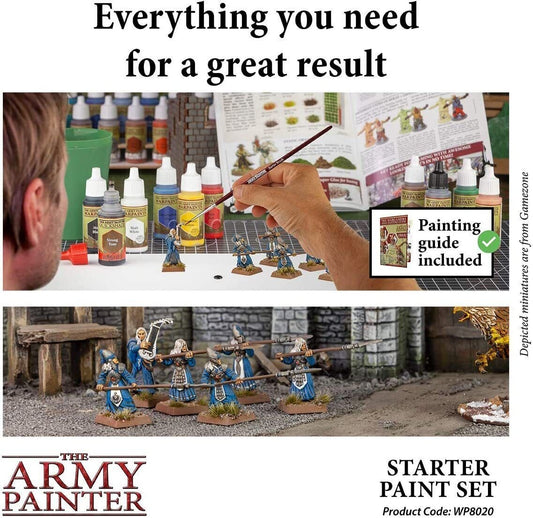 Miniatures Paint Set, 10 Model Paints with FREE Highlighting Brush, 18ml/Bottle