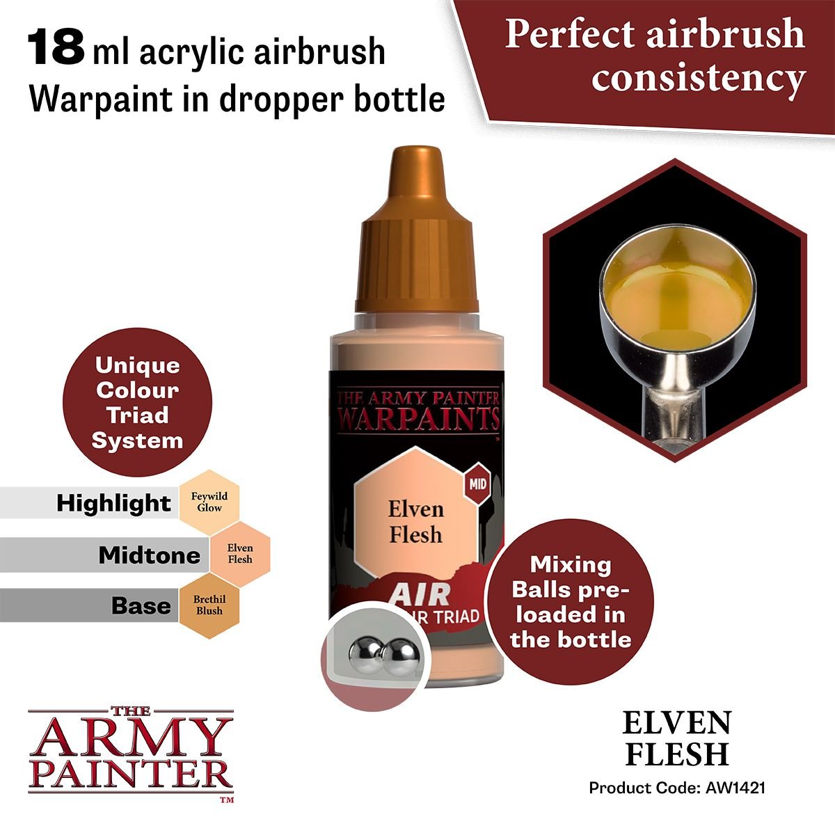 The Army Painter - Warpaints Air: Elven Flesh (18ml/0.6oz)